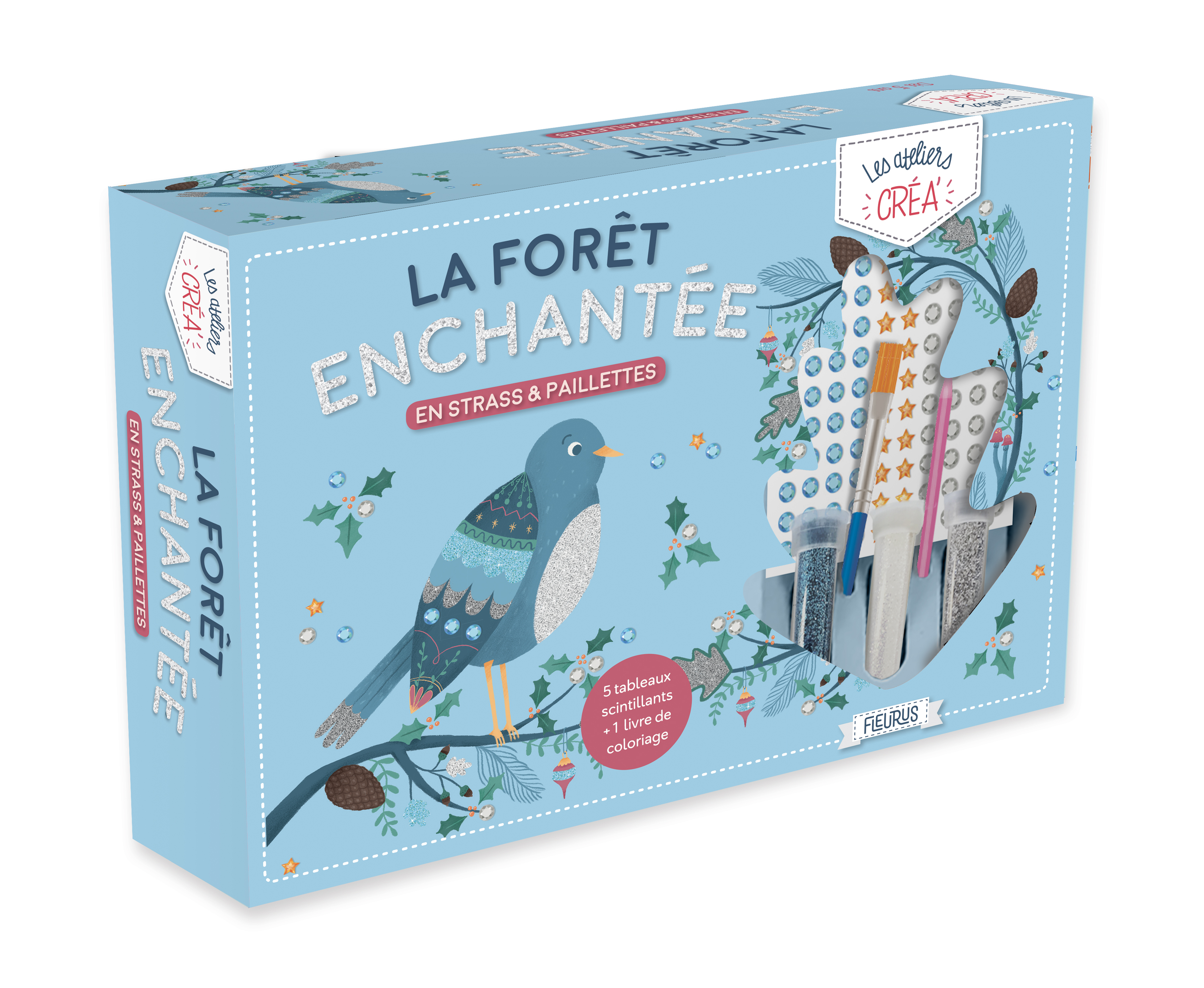 La forêt enchantée en strass et paillettes
