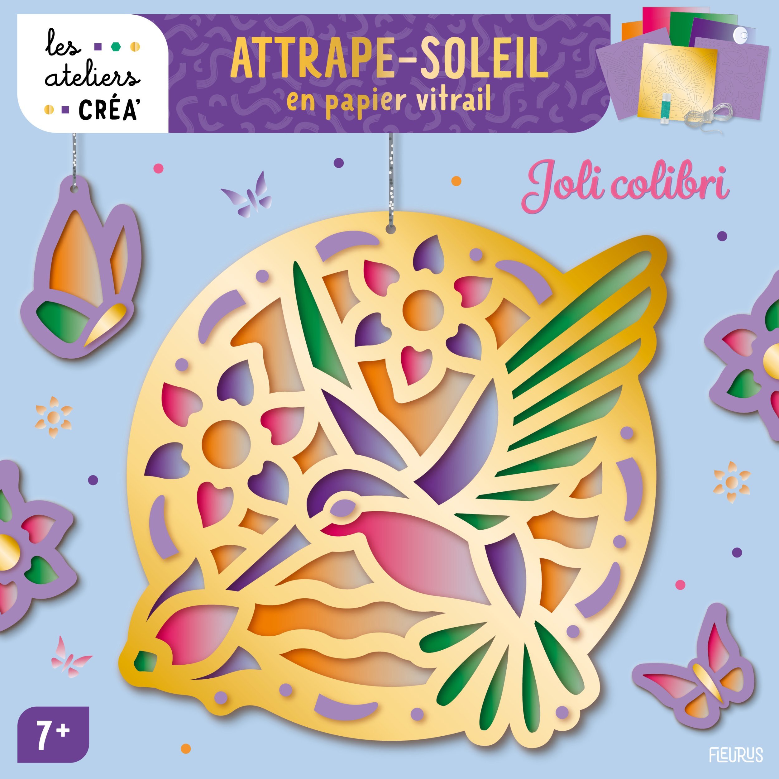 Attrape-soleil en papier vitrail