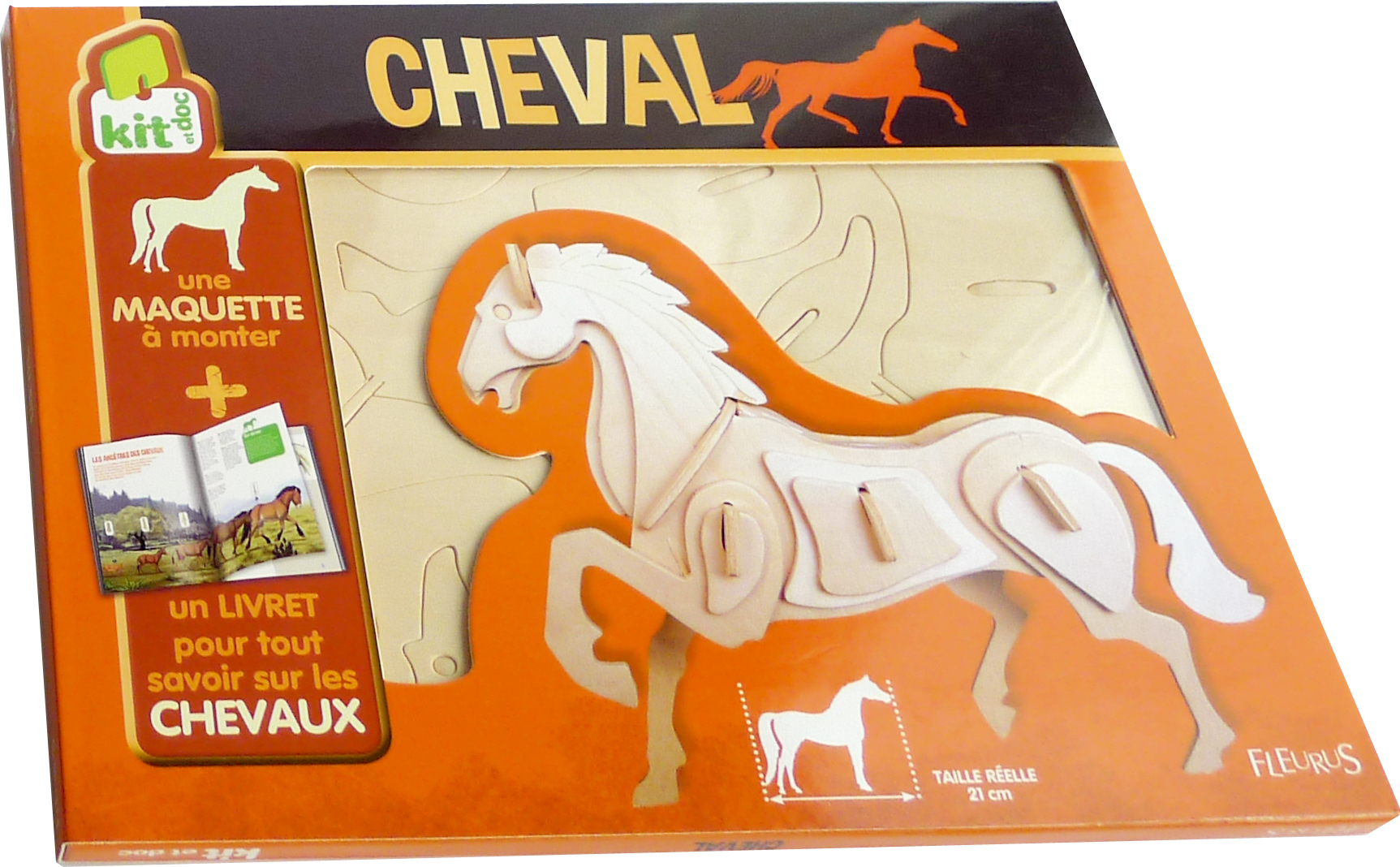 CHEVAL UNE MAQUETTE A MONTER + UN LIVRET POUR TOUT SAVOIR SUR LES CHEVAUX