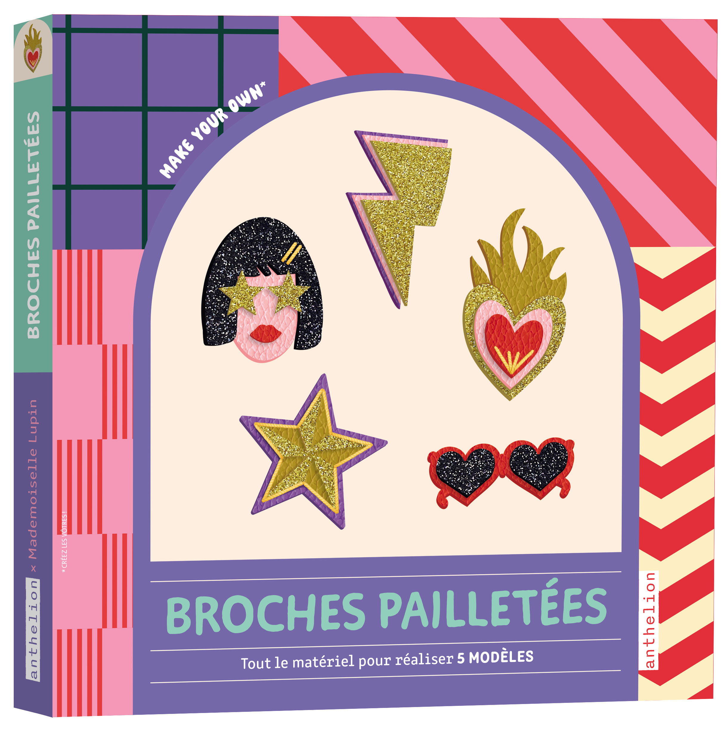 Broches pailletées