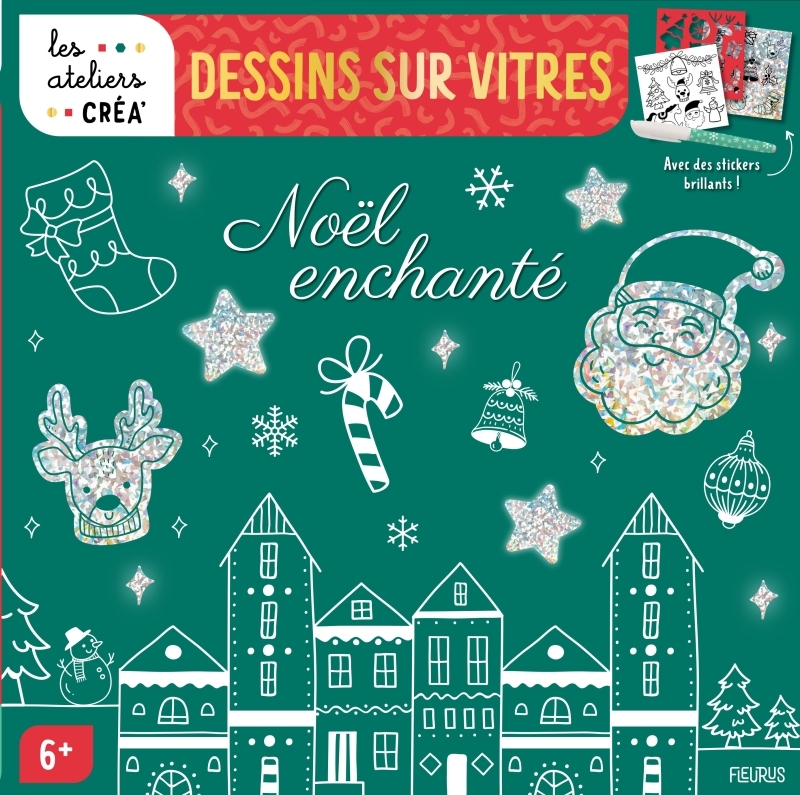 Dessins sur vitres - Noël enchanté (avec stickers holographiques)