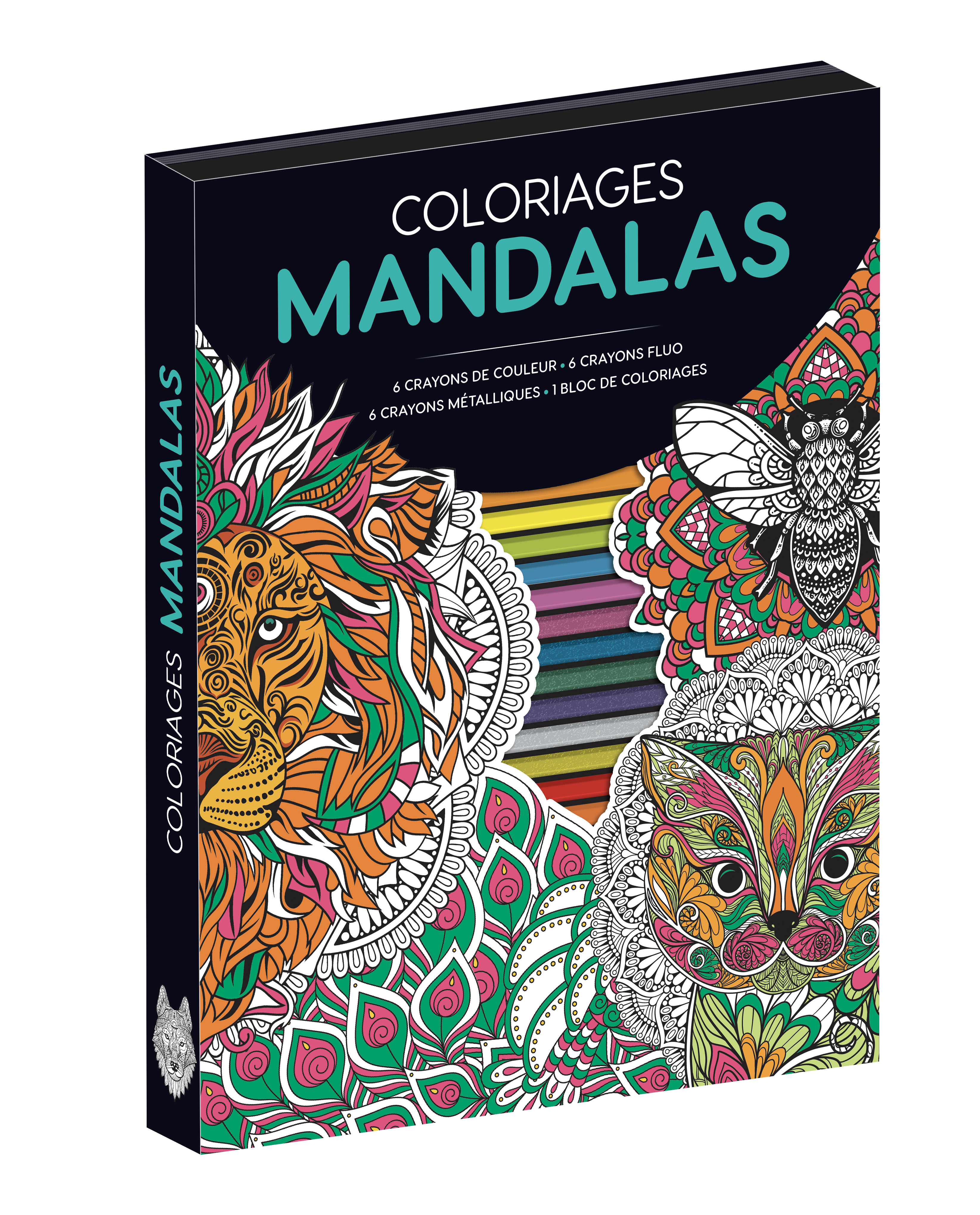 Coffret coloriages mandalas (avec 18 crayons)