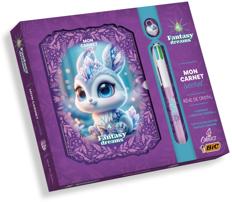 Coffret carnet secret avec Bic - Fantasy Dreams (Rêve de cristal)