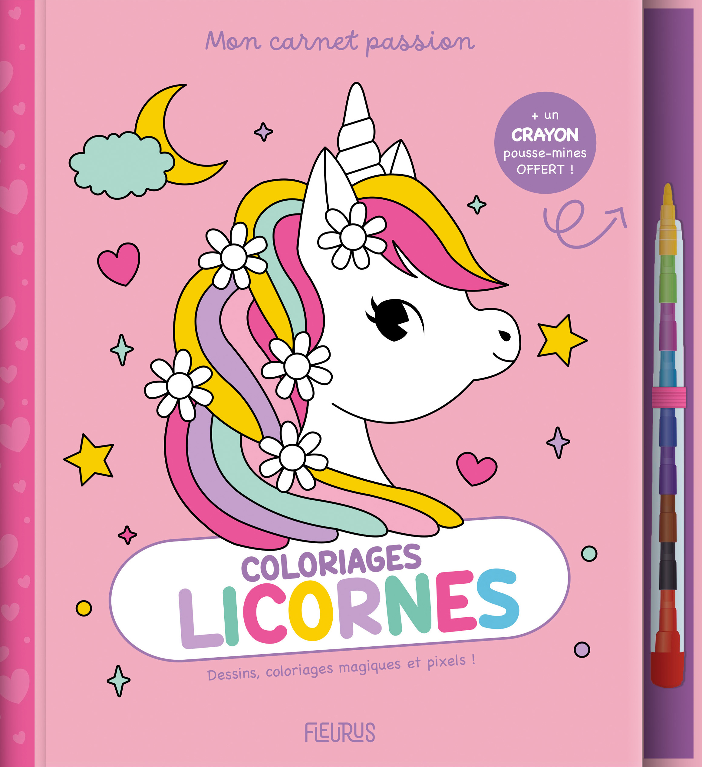 Mon carnet passion   Coloriages licornes