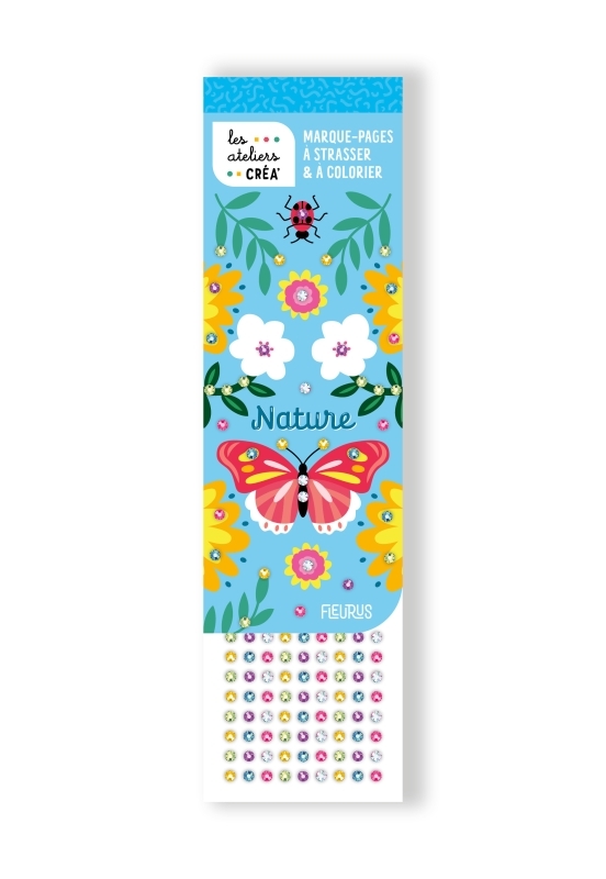 Marque-pages à strasser et à colorier - Nature