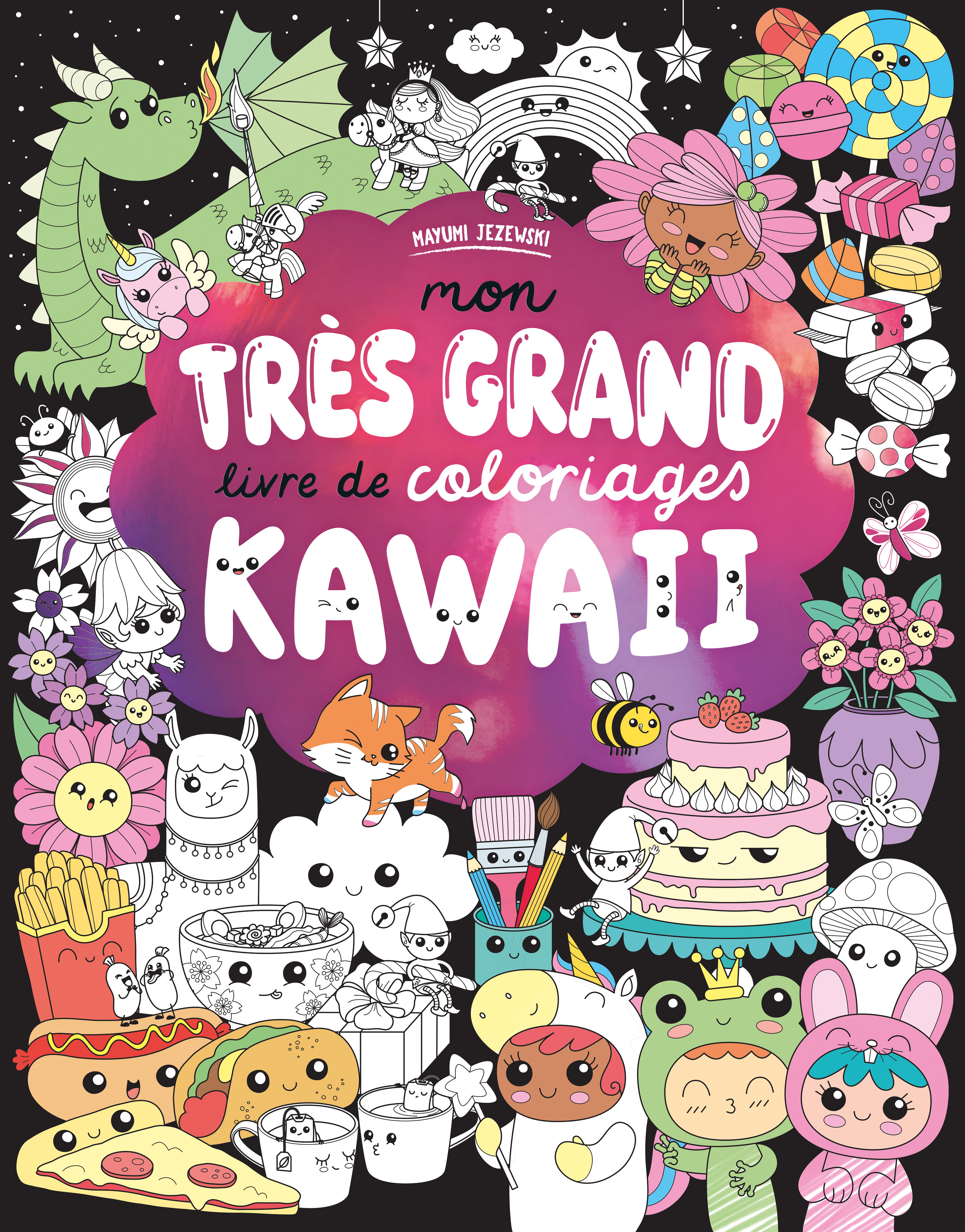 Mon très grand livre de coloriages kawaii