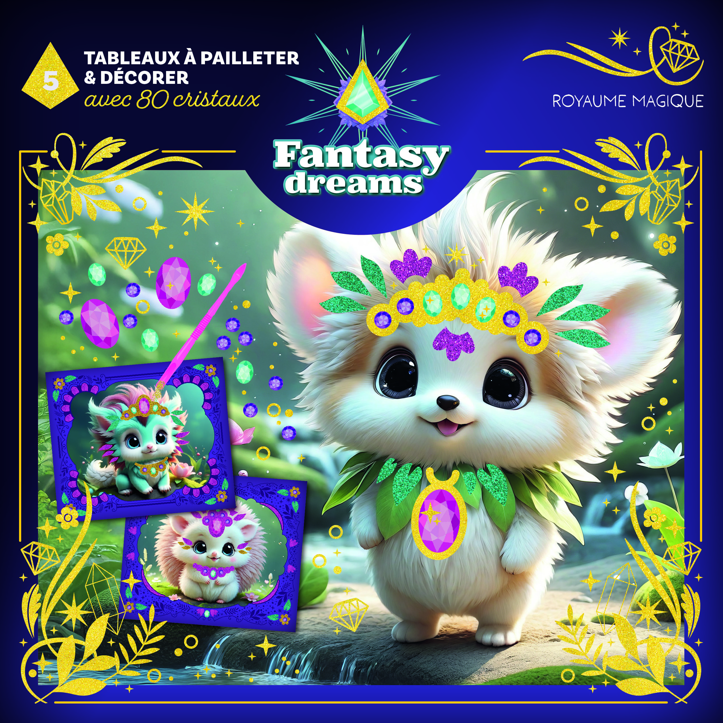 Tableaux à pailleter et décorer - Royaume magique