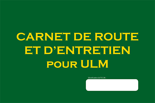 CARNET DE ROUTE ET D'ENTRETIEN POUR ULM
