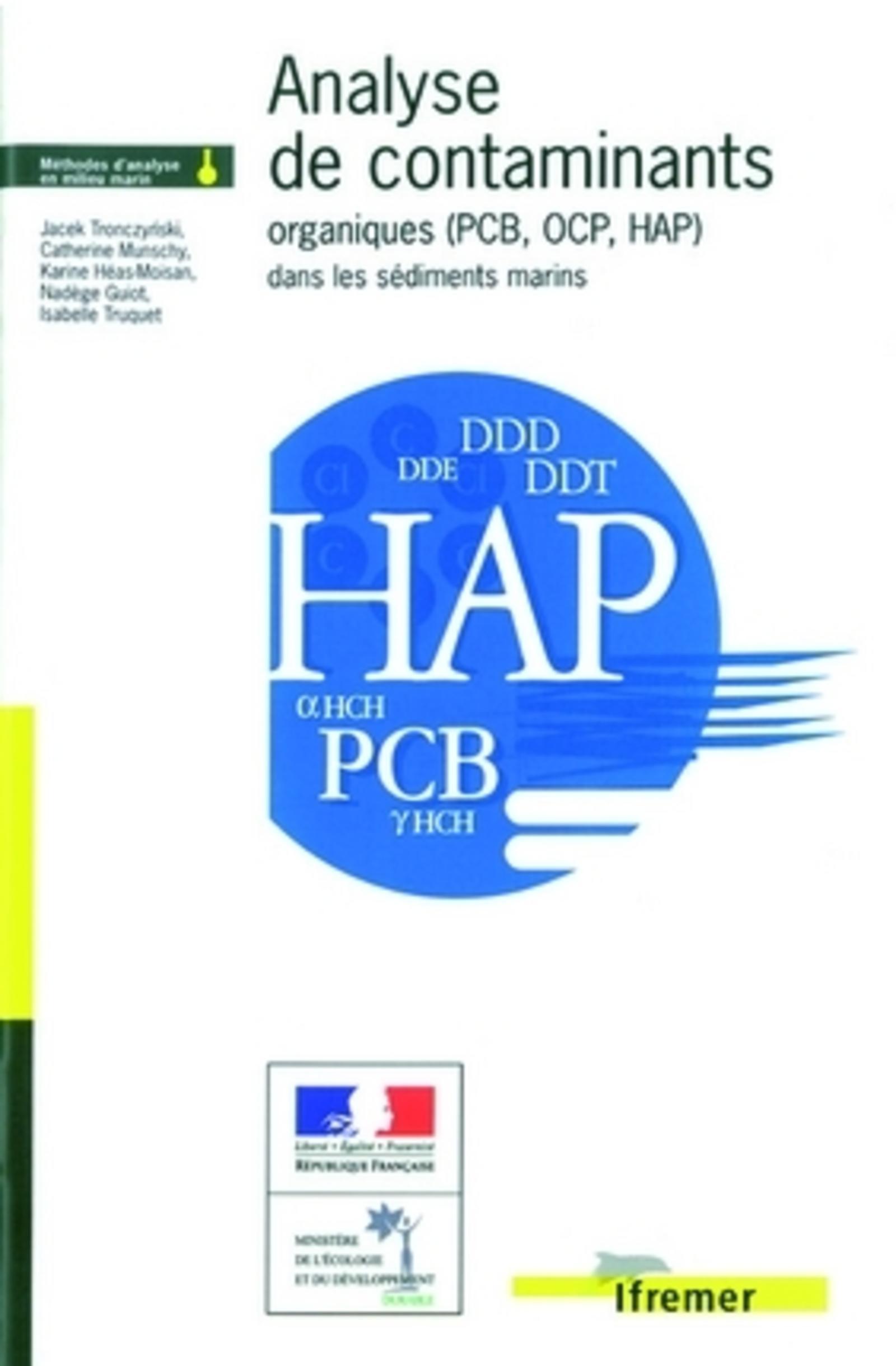 Analyse de contaminants organiques (pcb, ocp, hap) dans les sédiments marins