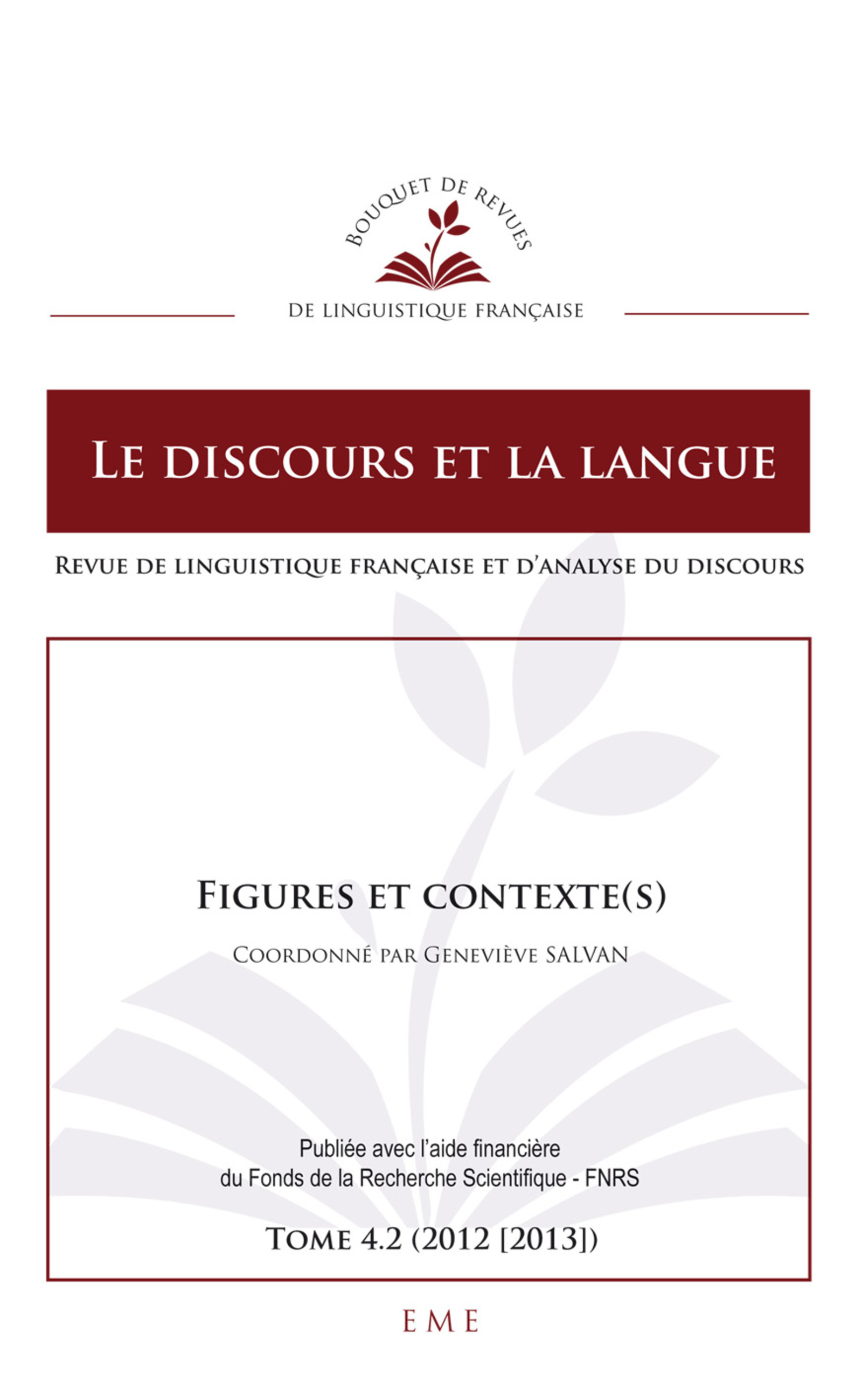 Le discours et la langue