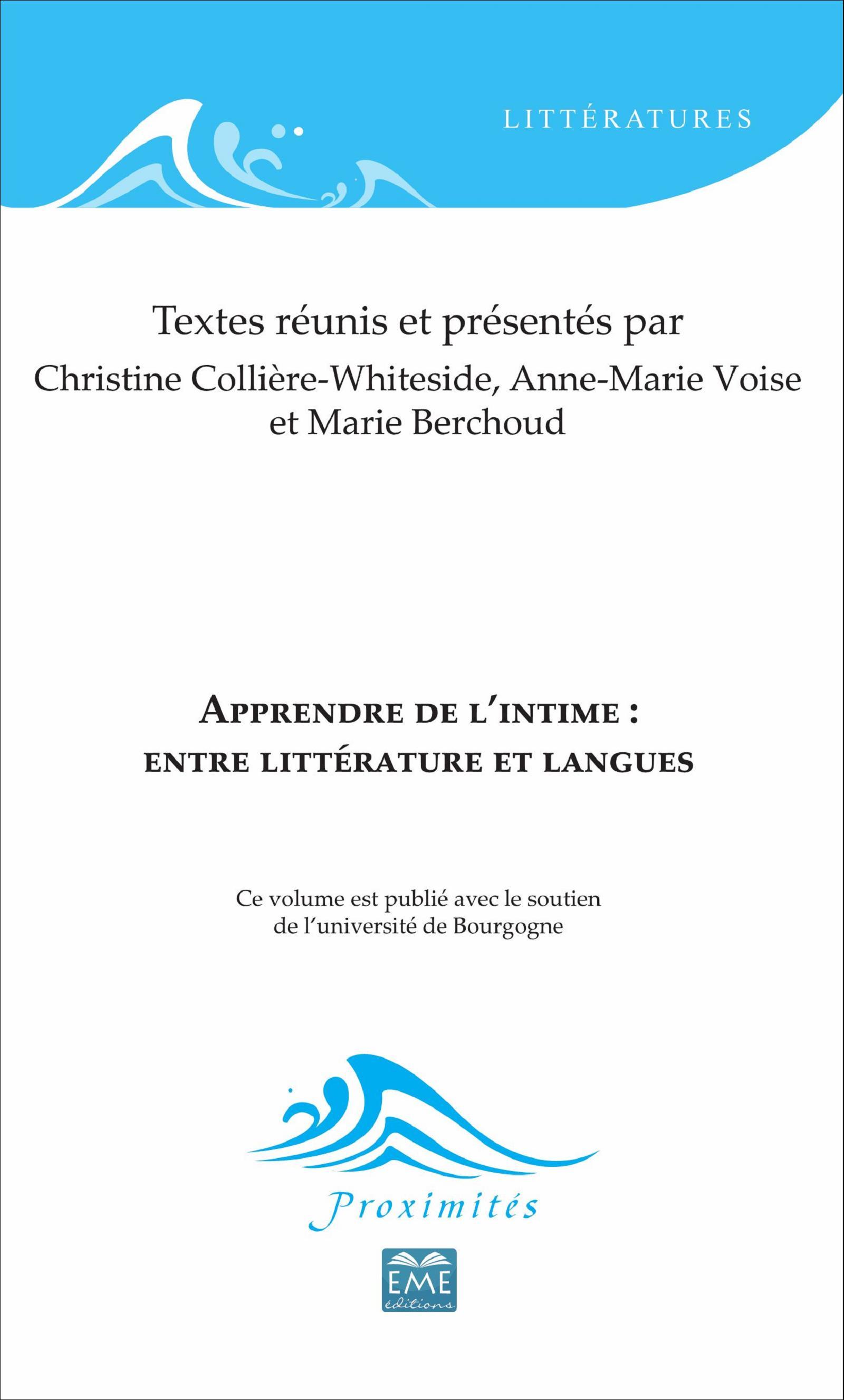 Apprendre de l'intime : entre littérature et langues