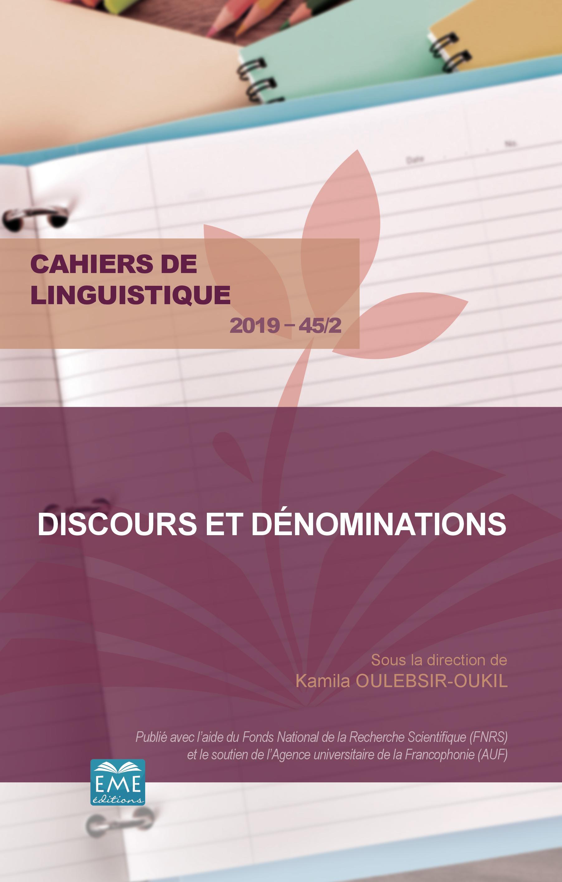 Cahiers de linguistique