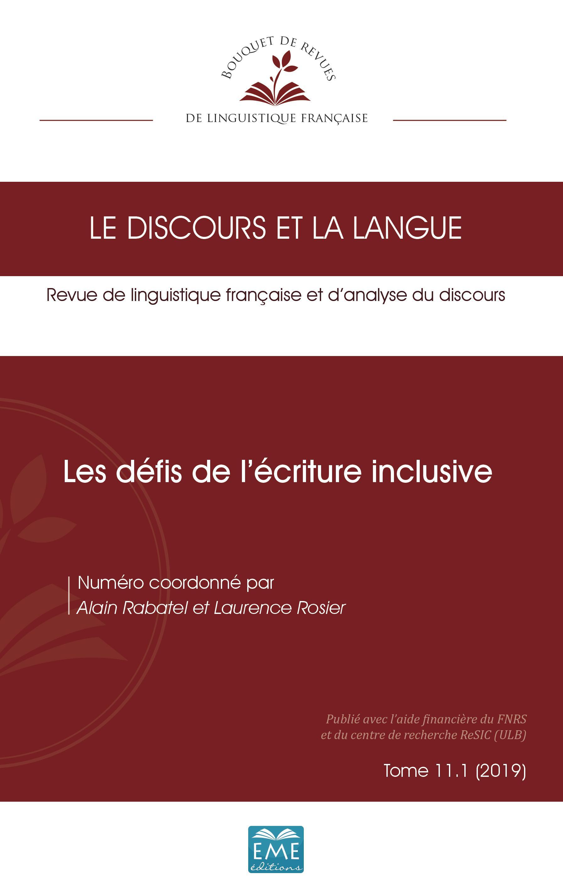 Le discours et la langue