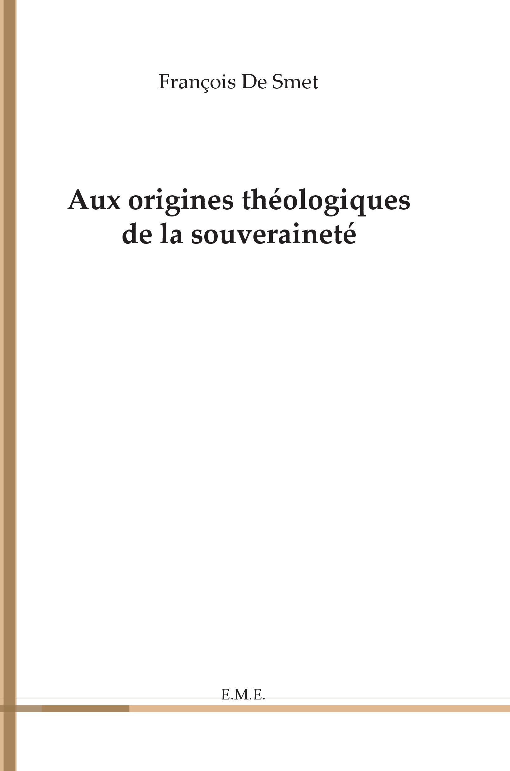 Aux origines théologiques de la souveraineté