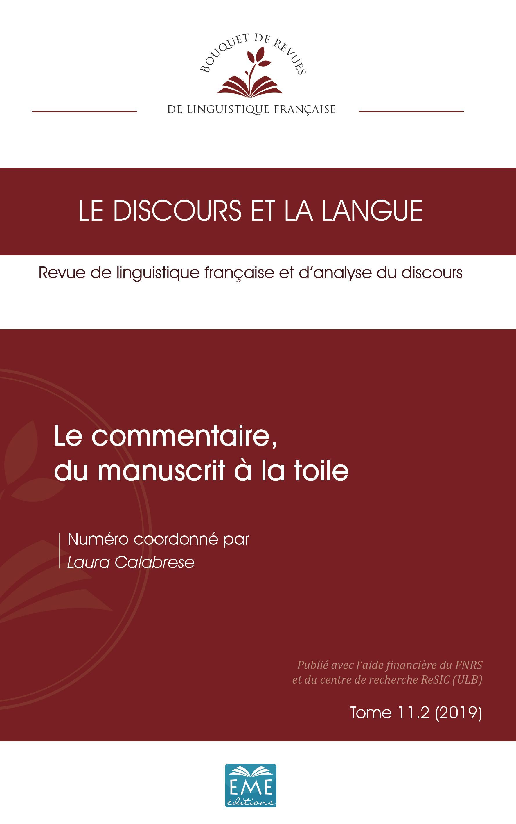Le discours et la langue