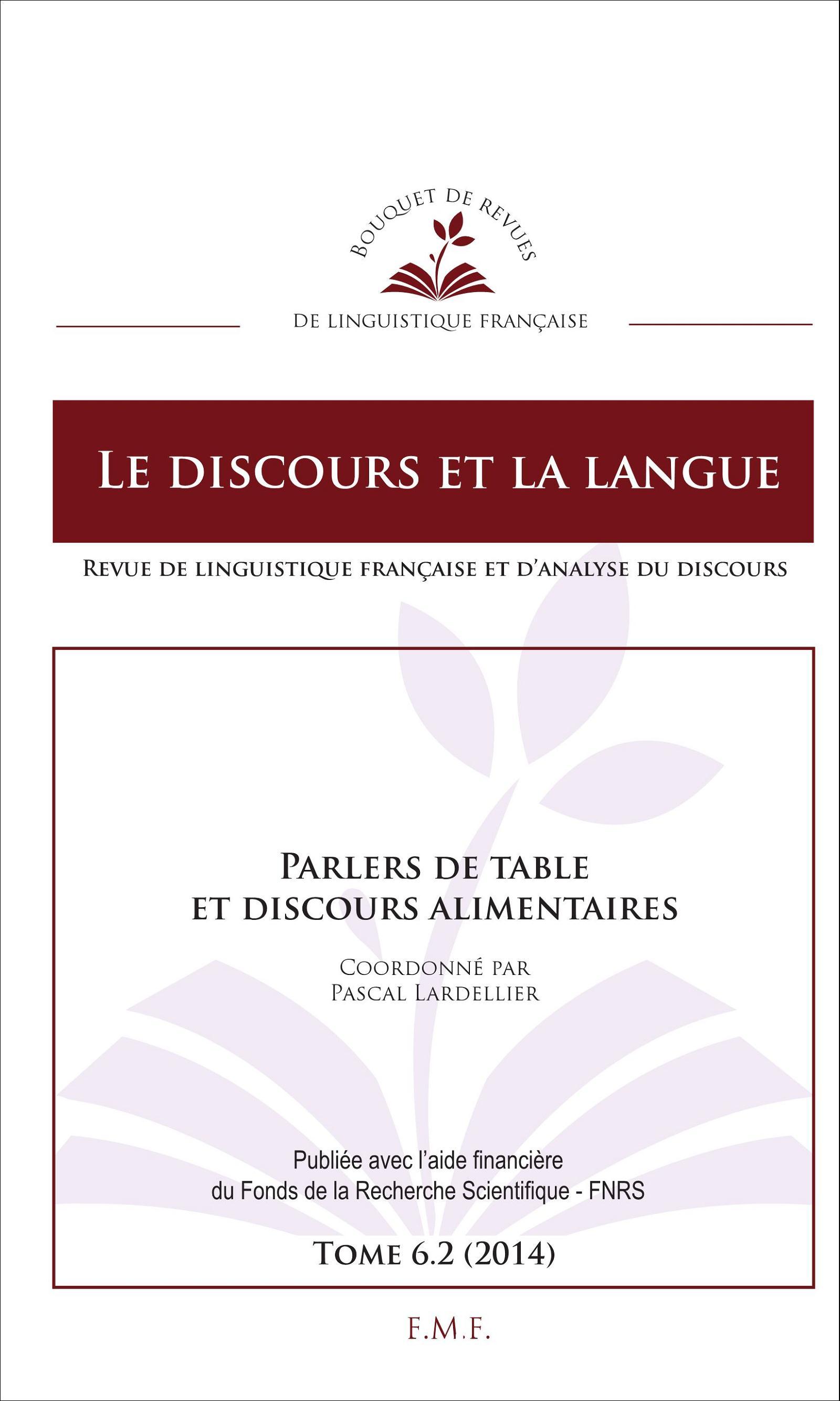 Le discours et la langue