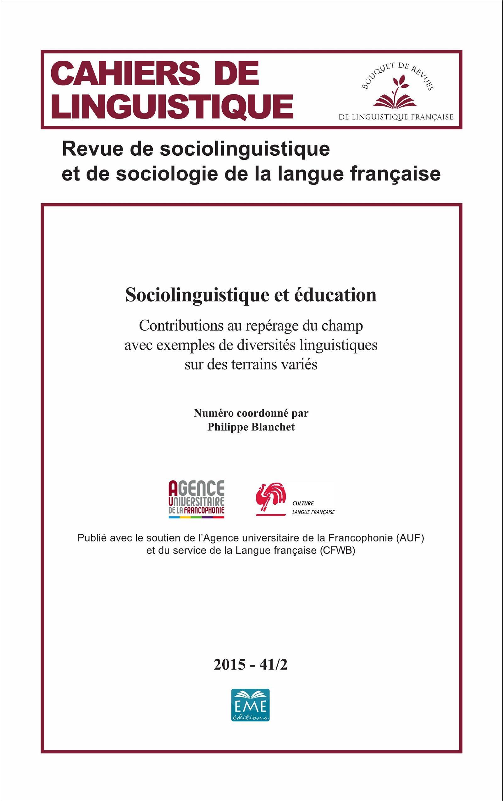 Cahiers de linguistique