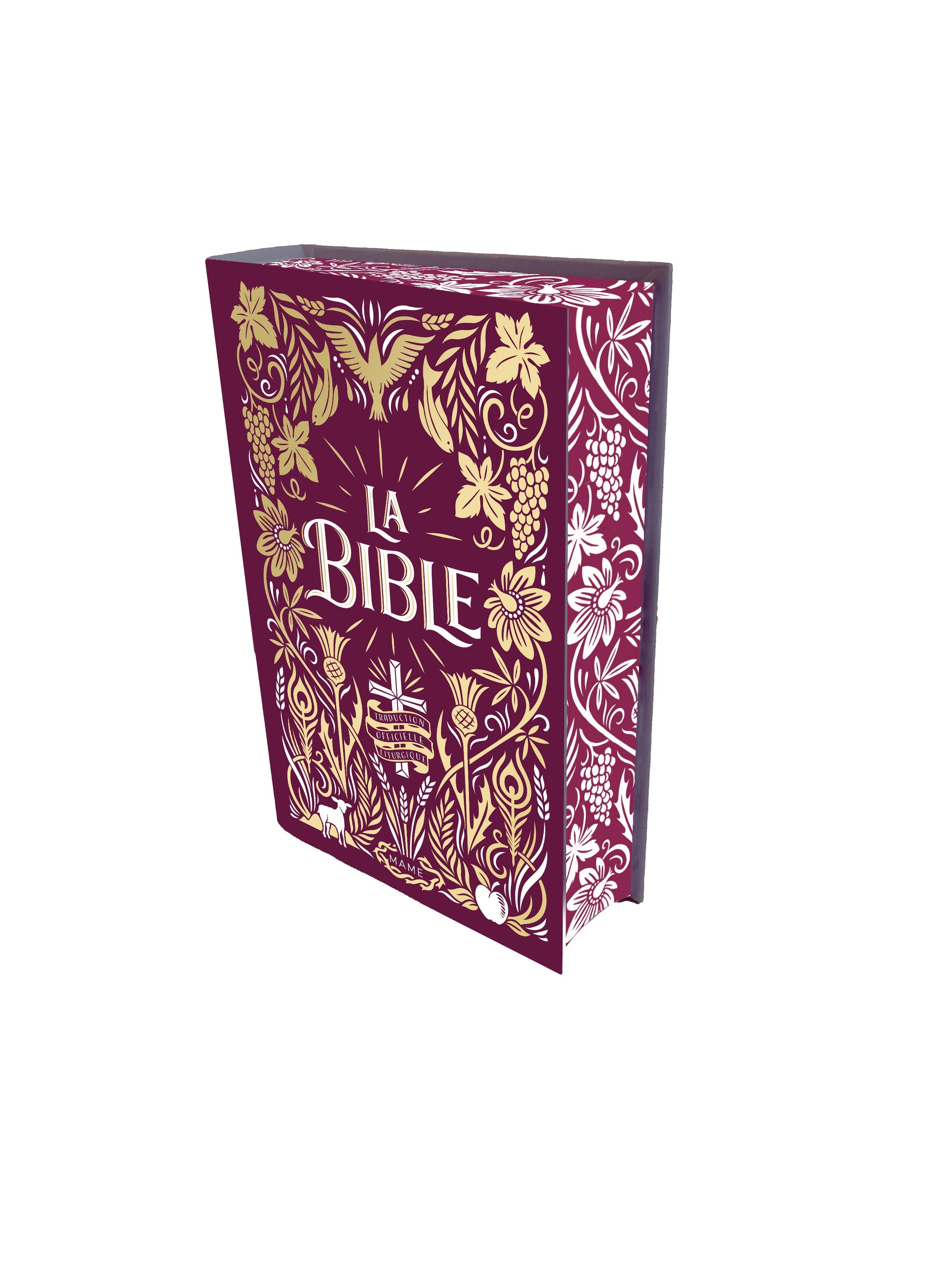 La Bible   reliée + jaspage foncée