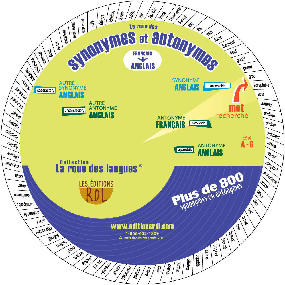 ROUE DES SYNONYMES ET ANTONYMES ANGLAIS