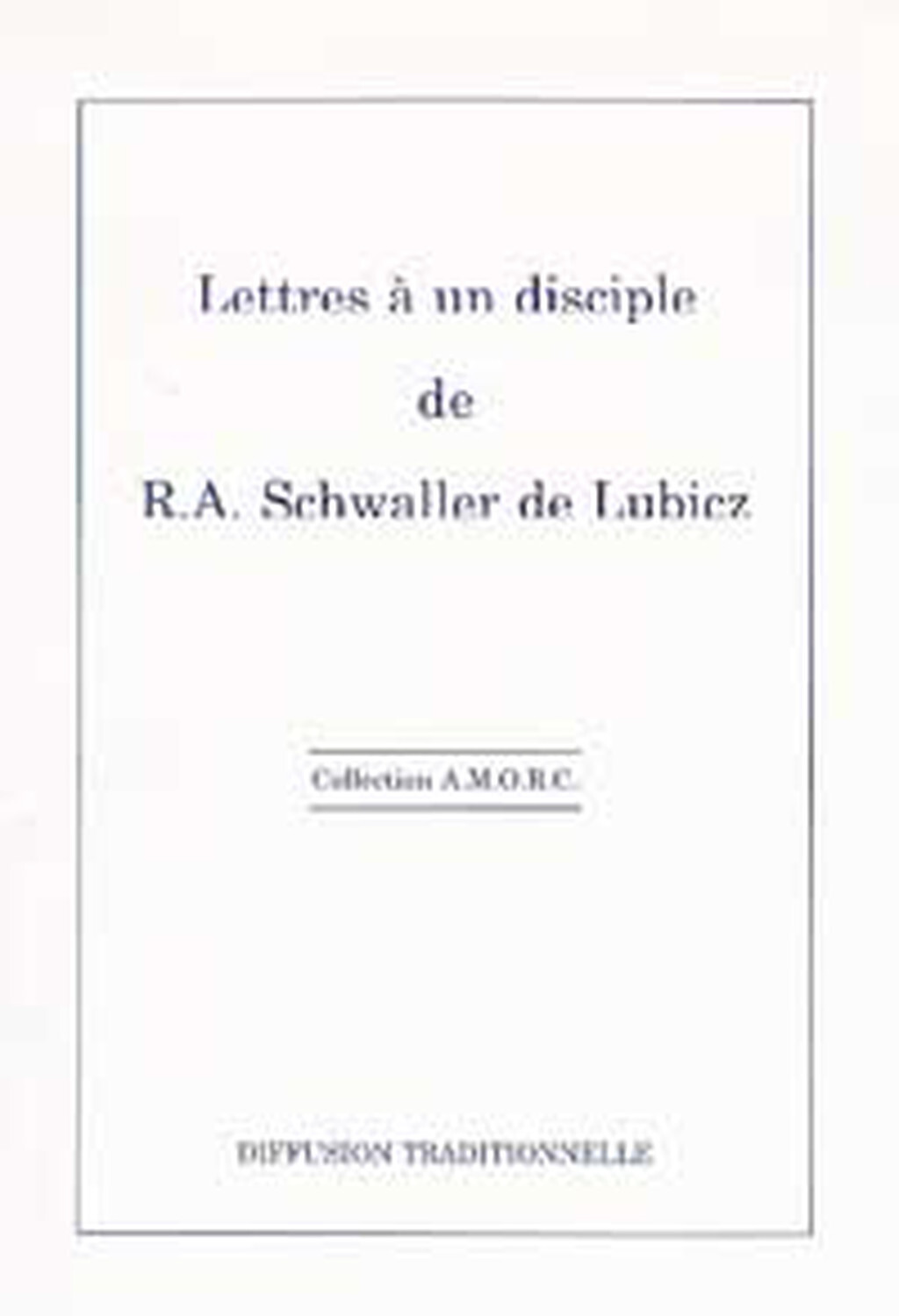 Lettres à un disciple