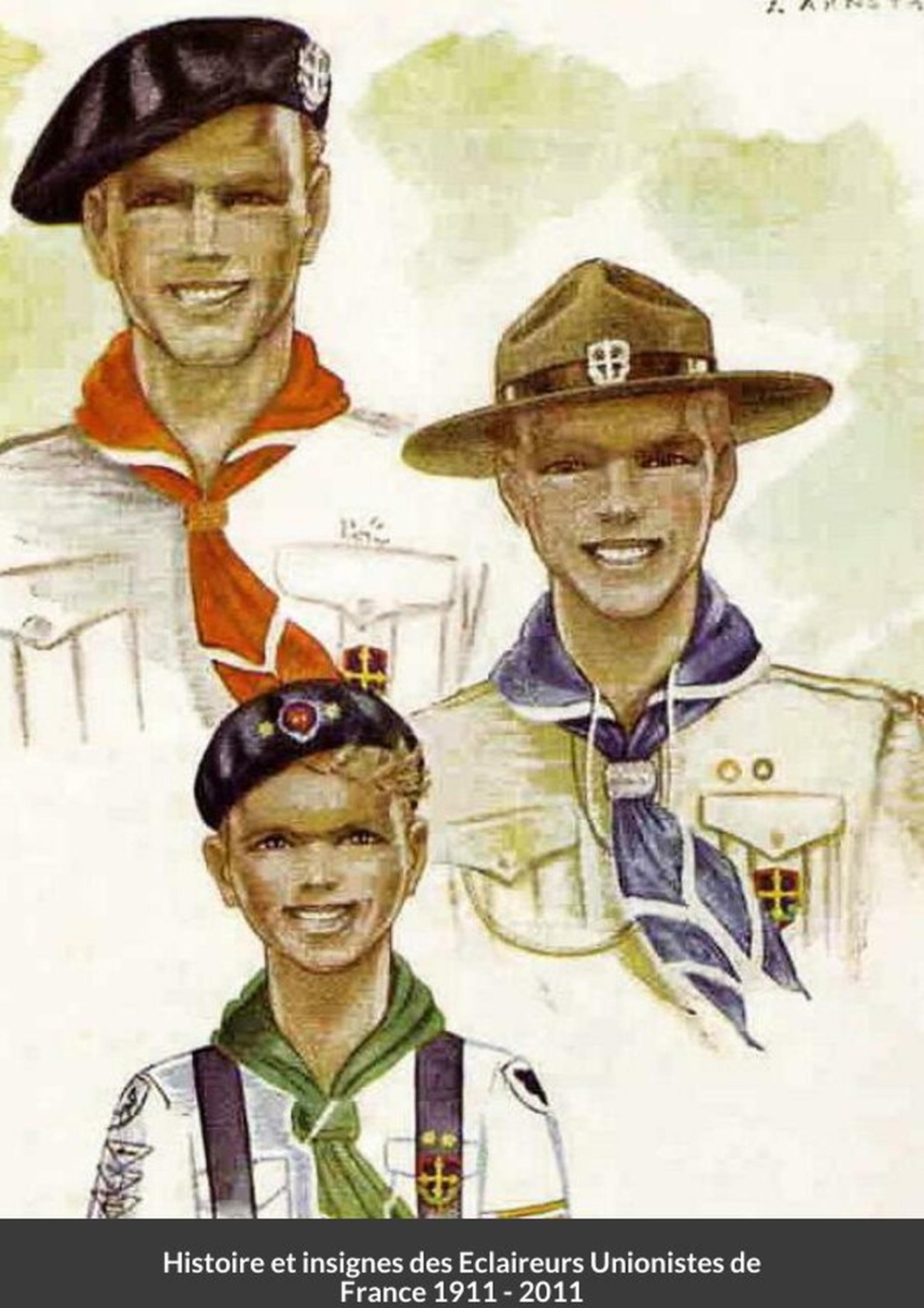 Répertoire couleur des insignes Eclaireurs Unionistes de France 1911 - 1970