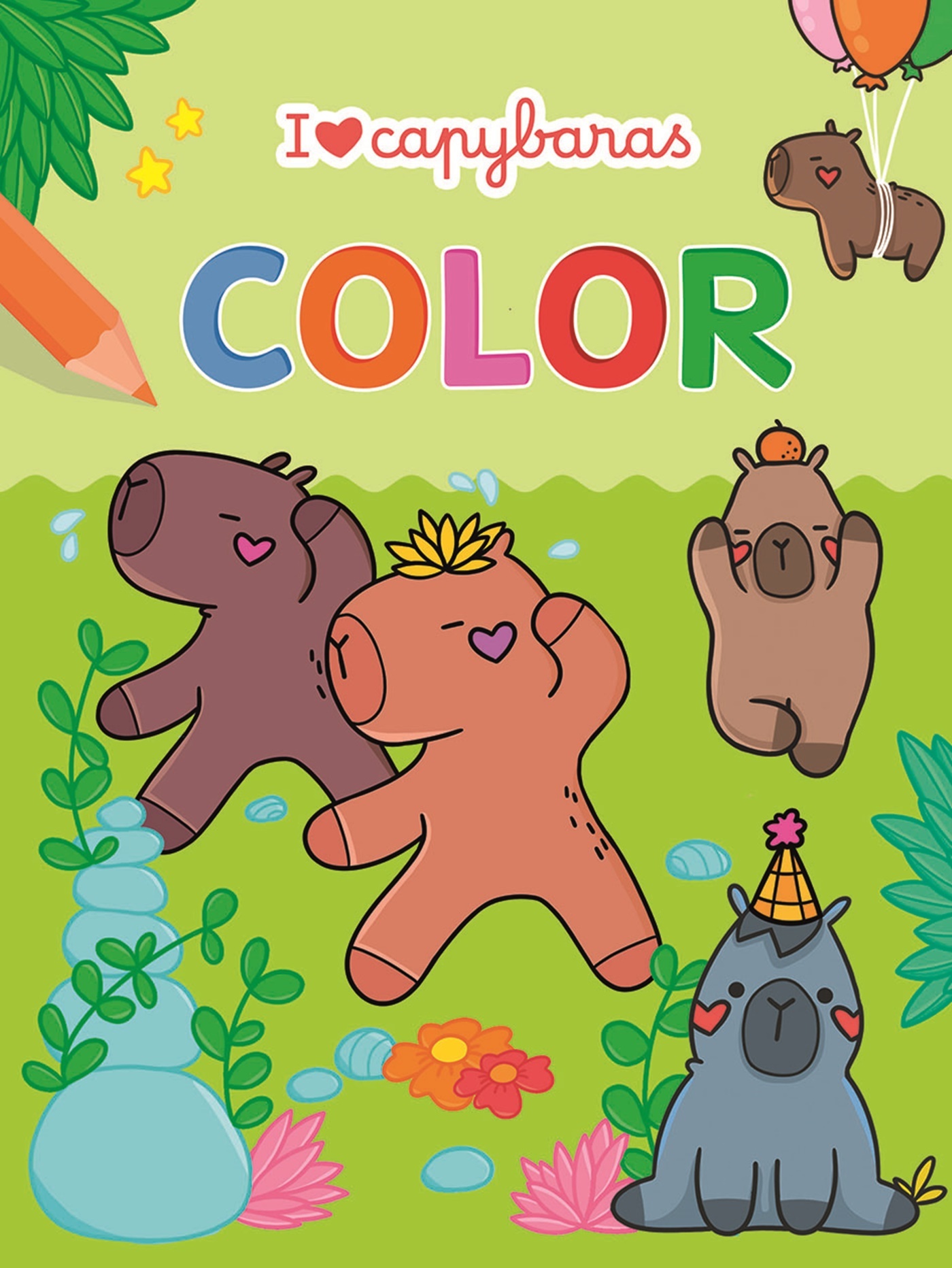 I love Capybaras Color bloc de coloriage