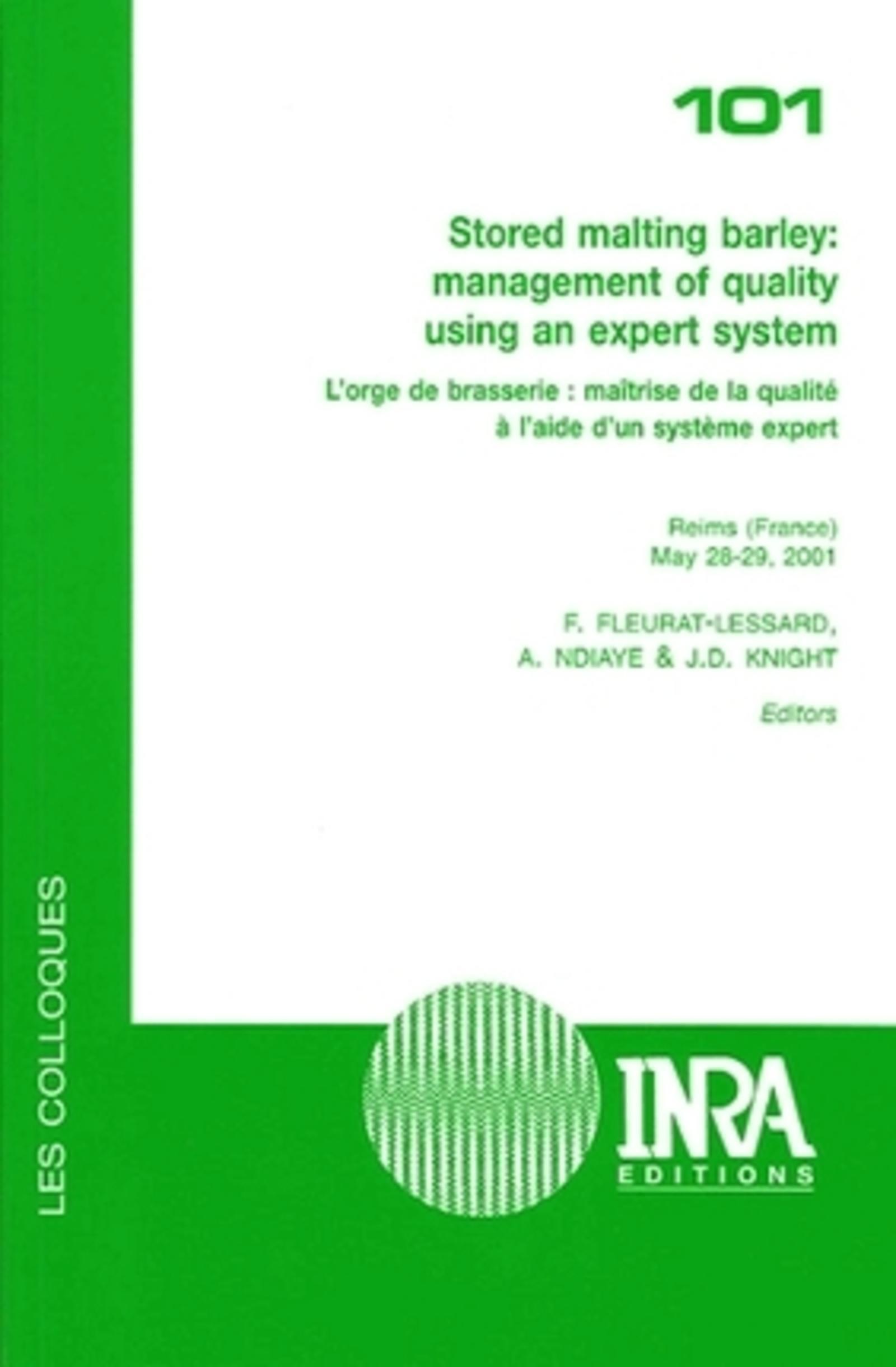 Stored malting barley : management of quality using an expert system - 101