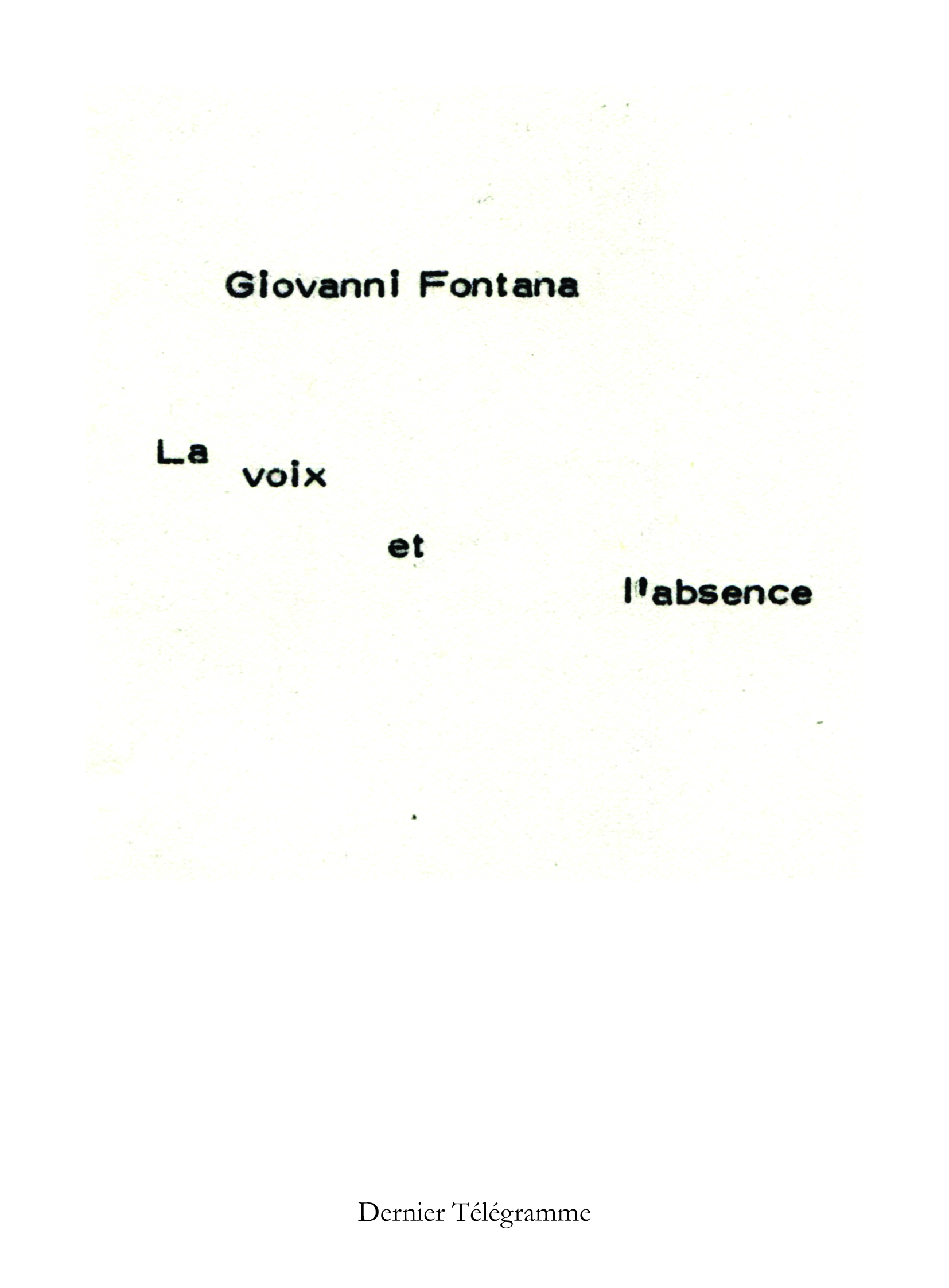 La voix et l'absence