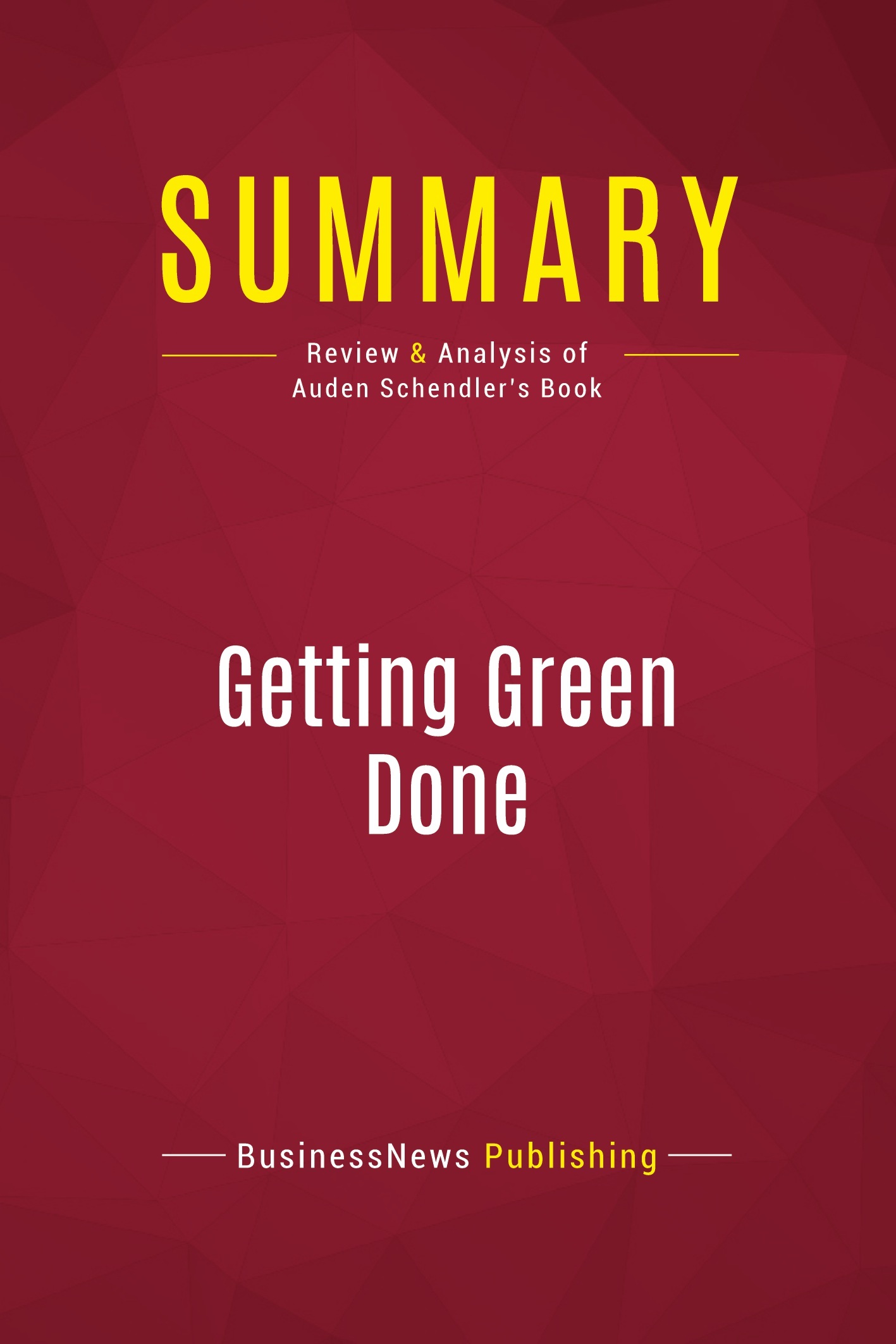 Summary: Getting Green Done