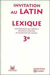 Invitation au latin 3e (1999) - Lexique