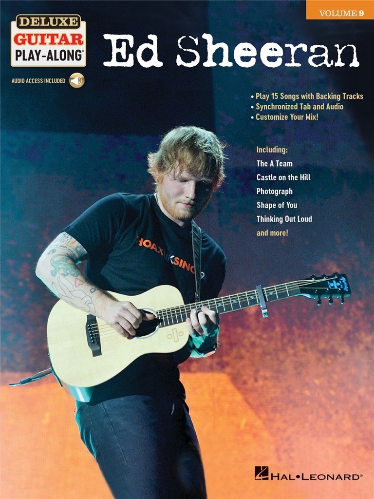 ED SHEERAN DELUXE GUITAR PLAY-ALONG VOLUME 9 - GUITARE -  RECUEIL + ENREGISTREMENT(S) EN LIGNE