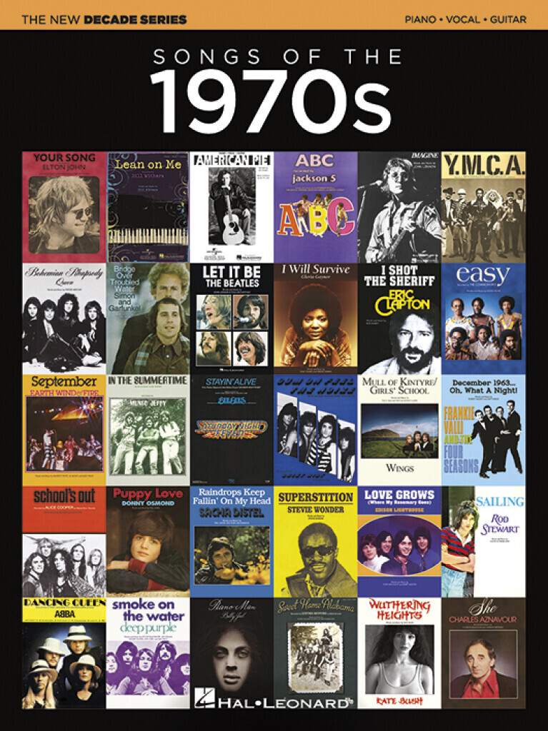 THE NEW DECADE SERIES: SONGS OF THE 1970S - PIANO, VOIX & GUITARE - COMPILATION DE 84 HITS