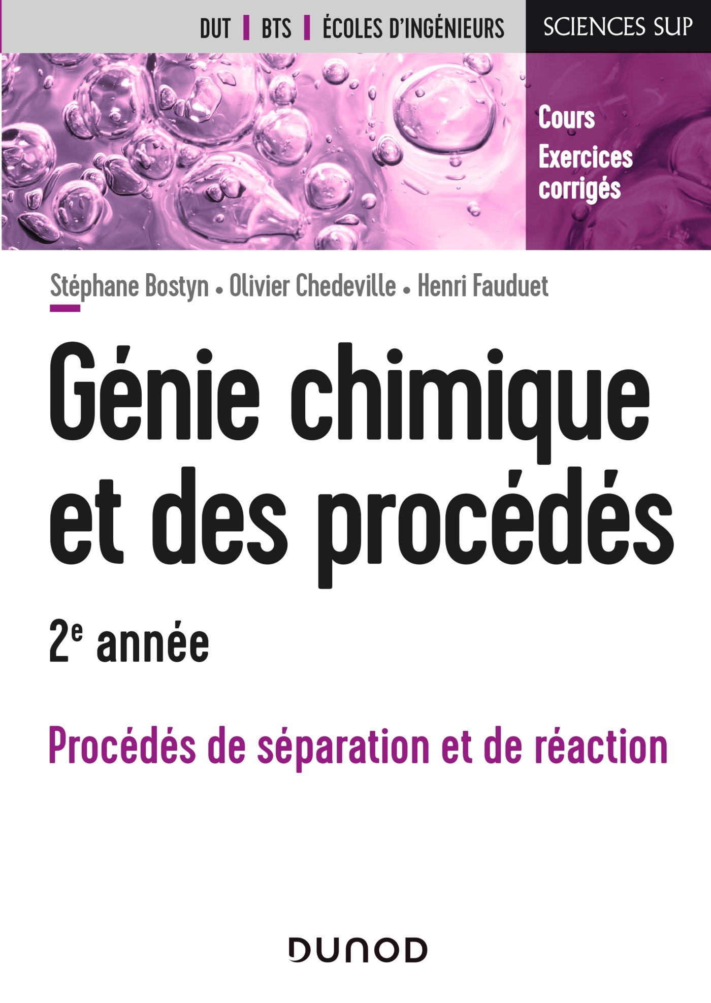 Génie chimique et des procédés - 2e année - Procédés de séparation et de réaction