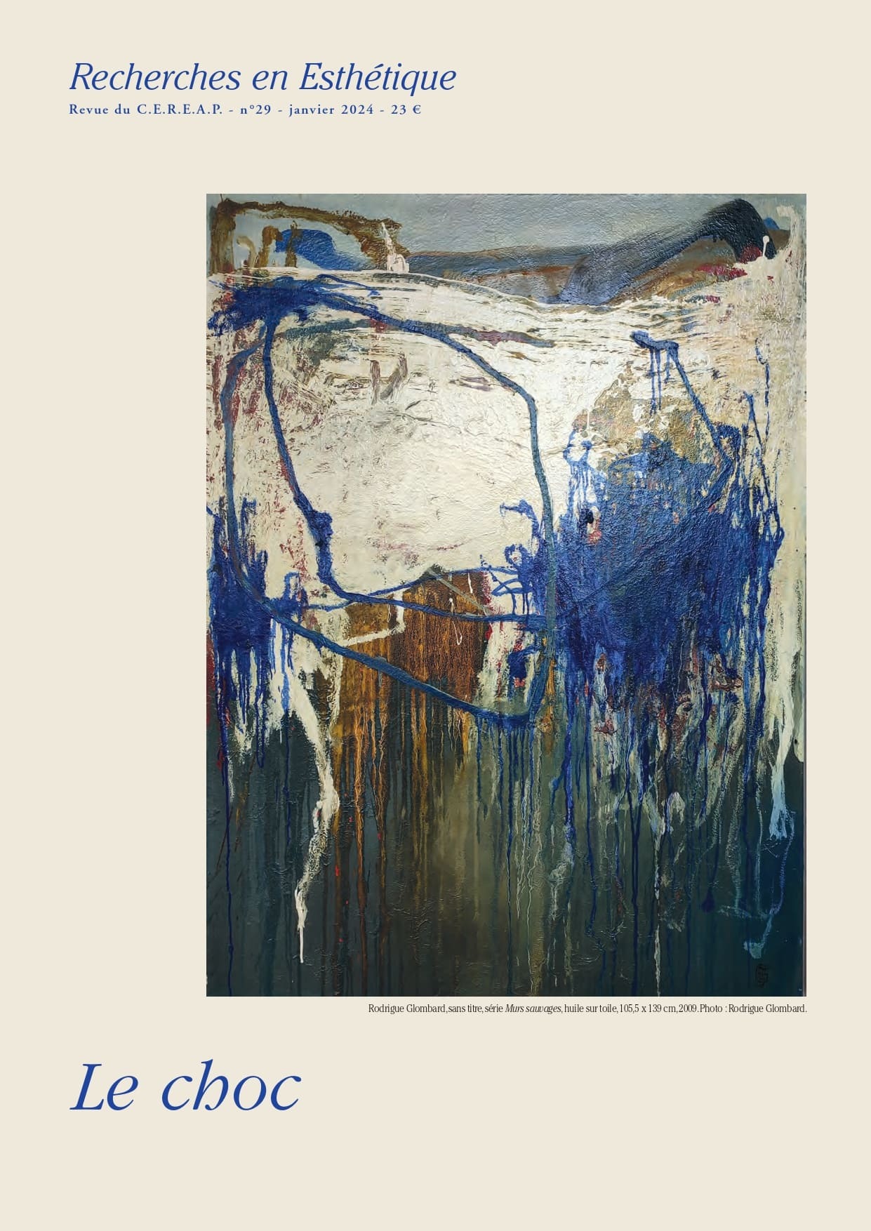 Recherches en Esthétique n° 29 : Le choc - Janvier 2024