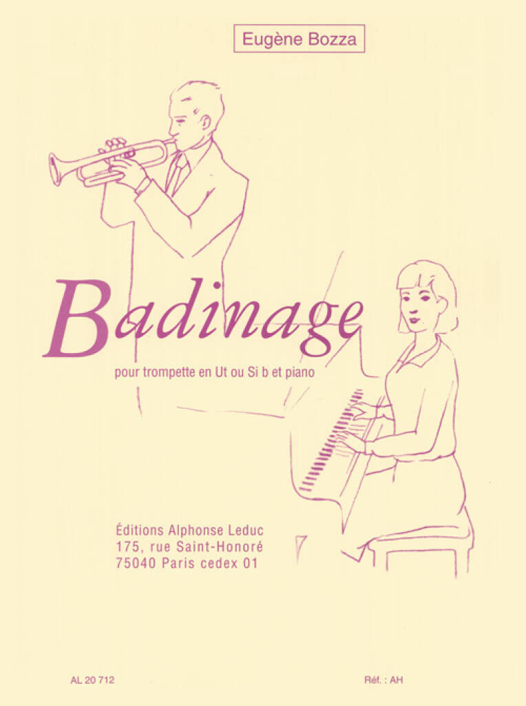 EUGENE BOZZA : BADINAGE - TROMPETTE EN UT OU SIB ET PIANO