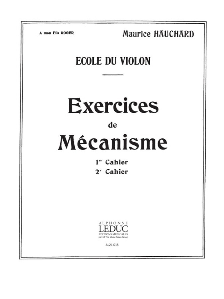 MAURICE HAUCHARD : EXERCICES DE MECANISME - CAHIER 2 - VIOLON