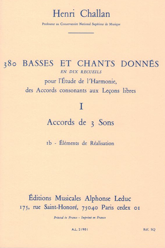 HENRI CHALLAN : 380 BASSES ET CHANTS DONNES VOL. 1B