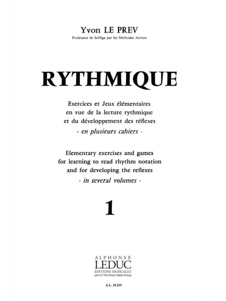 YVON LE PREV : RYTHMIQUE, EXERCICES ET JEUX - VOL. 1