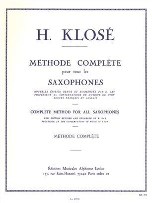 HYACINTHE KLOSE - METHODE COMPLETE POUR TOUS LES SAXOPHONES