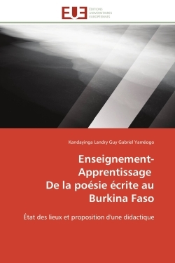 Enseignement-Apprentissage De la poésie écrite au Burkina Faso