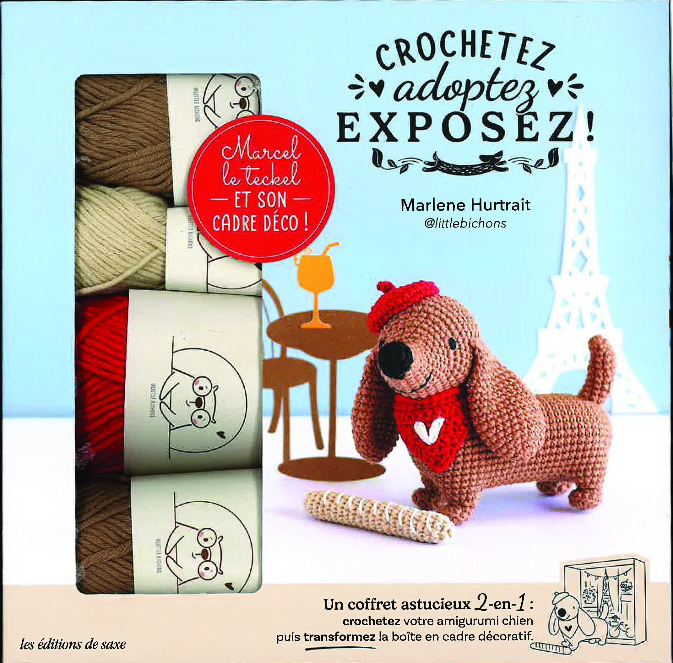 Coffret Marcel le teckel au crochet