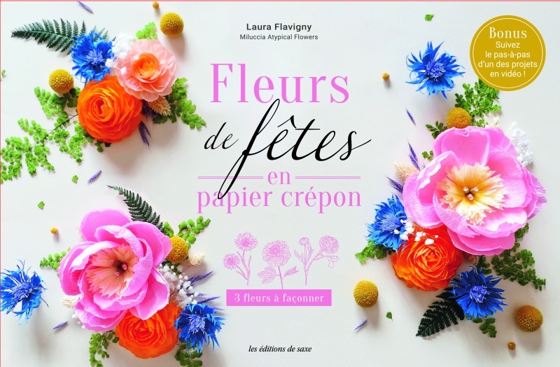 Coffret Fleurs de fêtes en papier crépon
