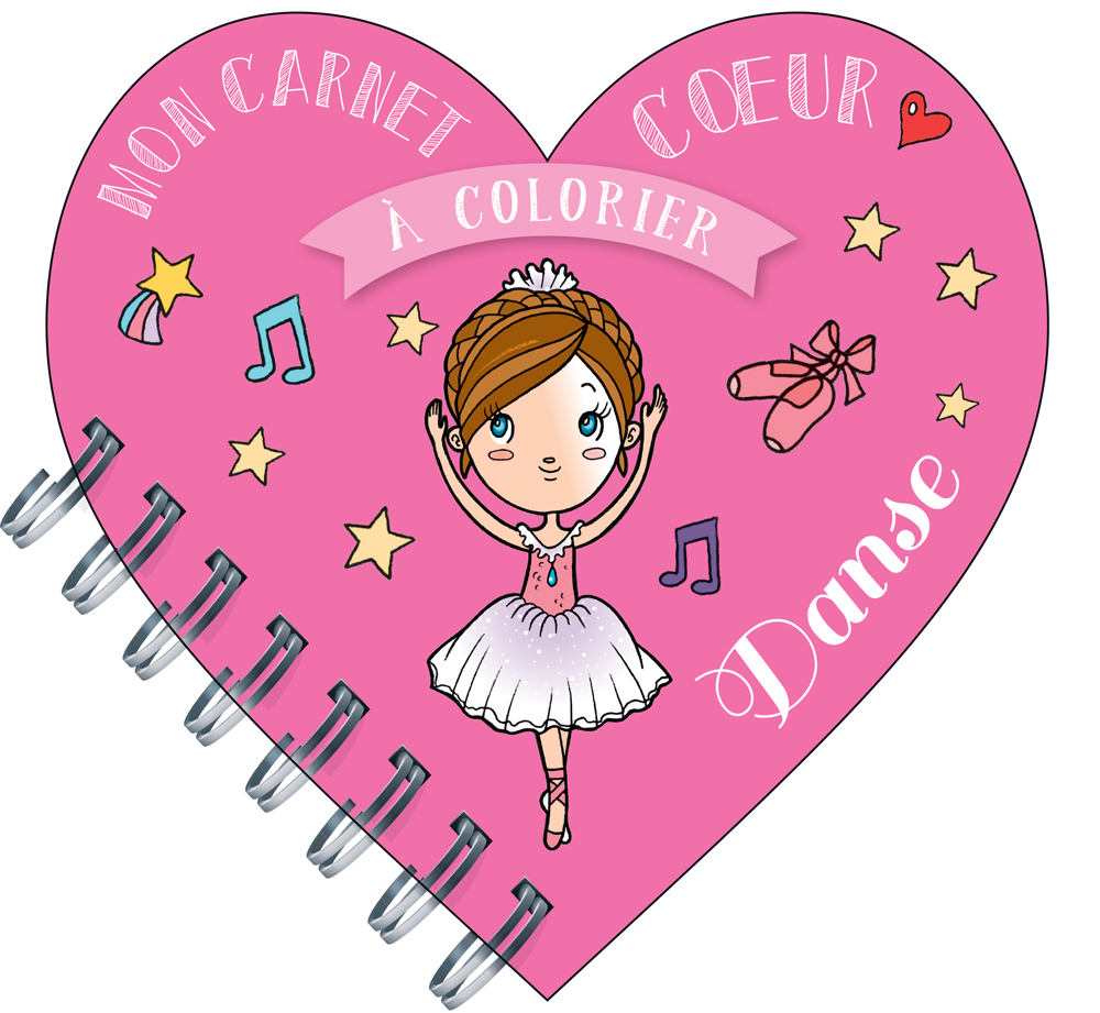 Mon carnet c ur à colorier danse