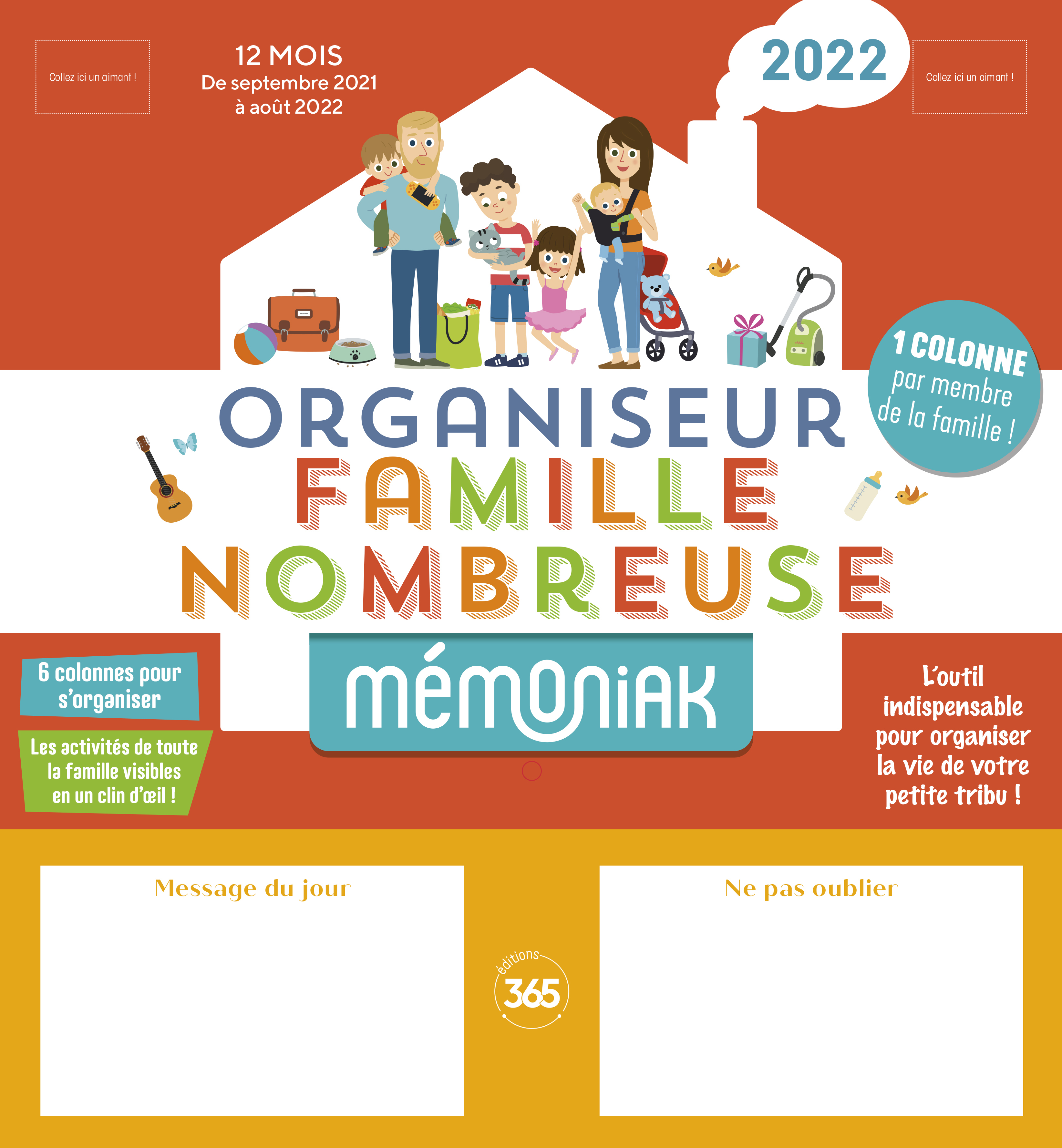 Organiseur familial Mémoniak spécial famille nombreuse 2021-2022