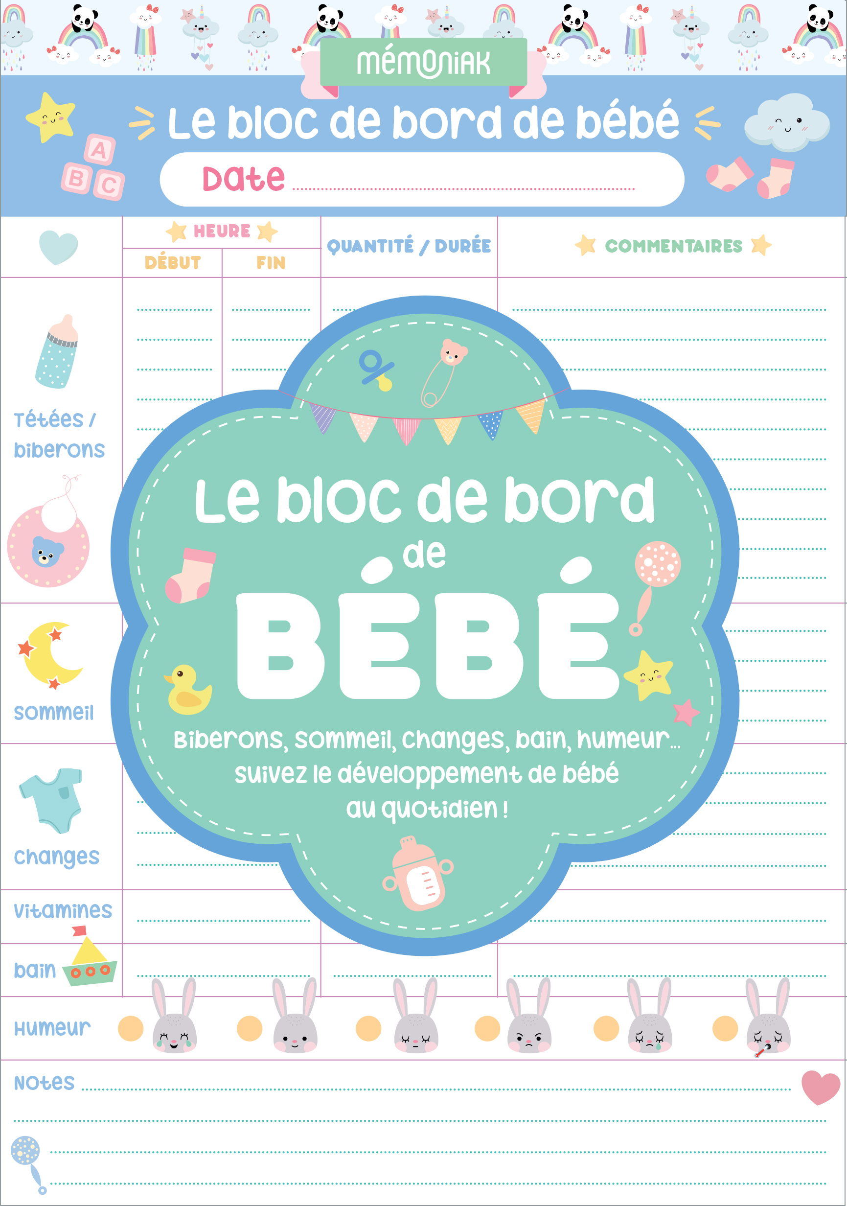 Le bloc de bord de bébé Mémoniak 2021