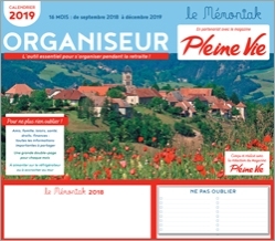 Organiseur Mémoniak Senior Pleine Vie 2018-2019