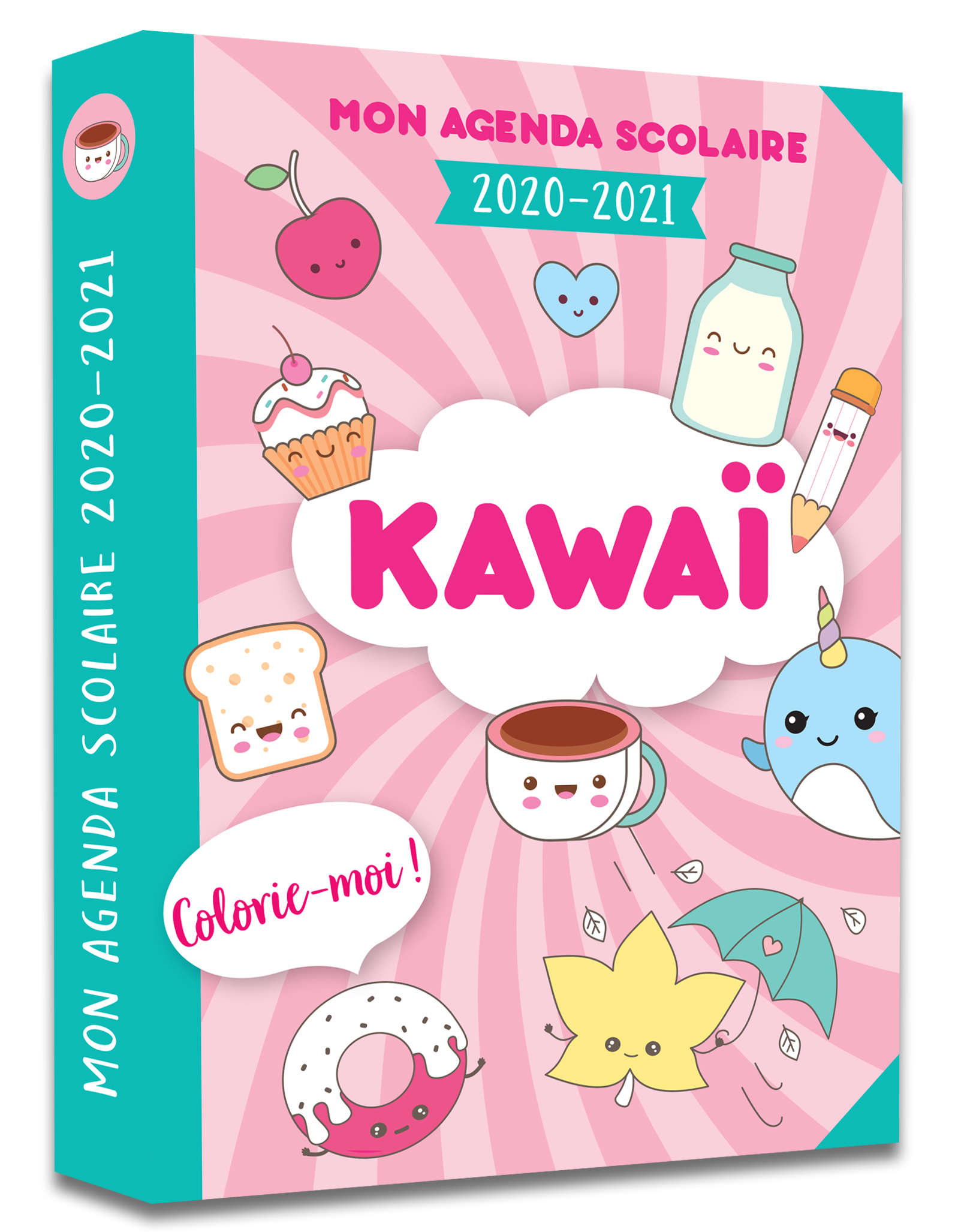 Mon agenda scolaire Kawaï colorie-moi 2020-2021