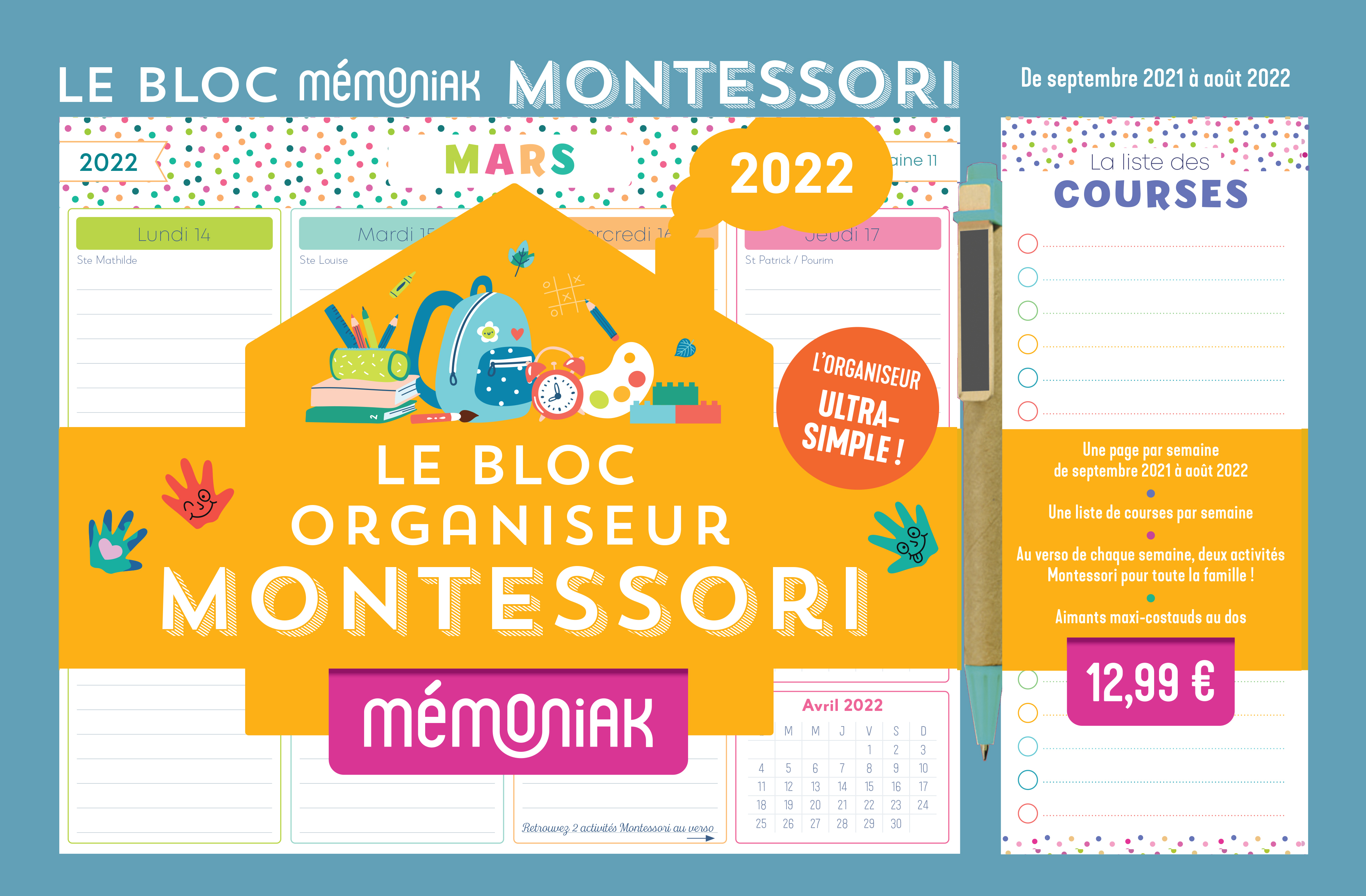 Le bloc organiseur Mémoniak spécial Montessori 2021-2022