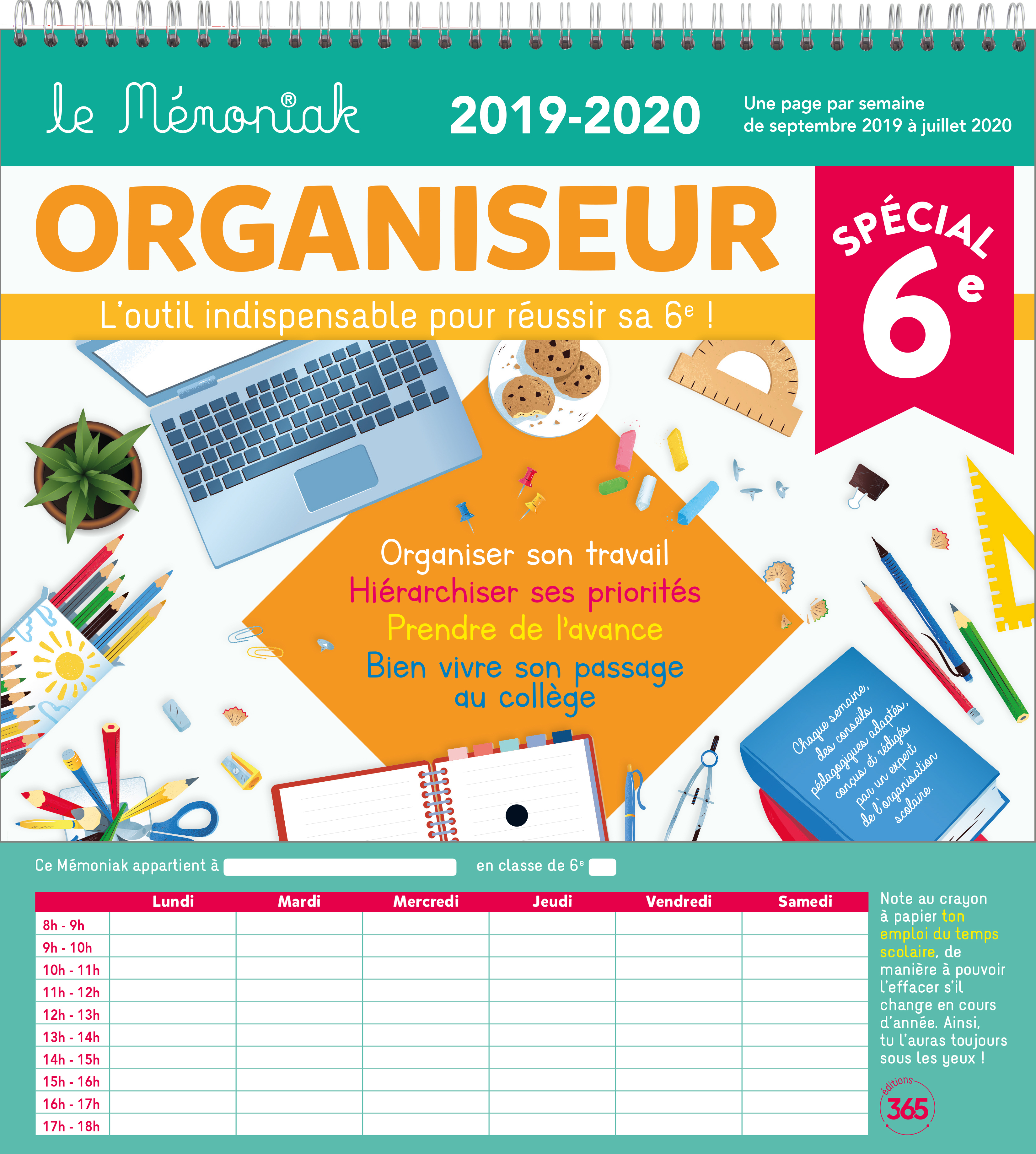 Organiseur Mémoniak Spécial 6e 2019-2020
