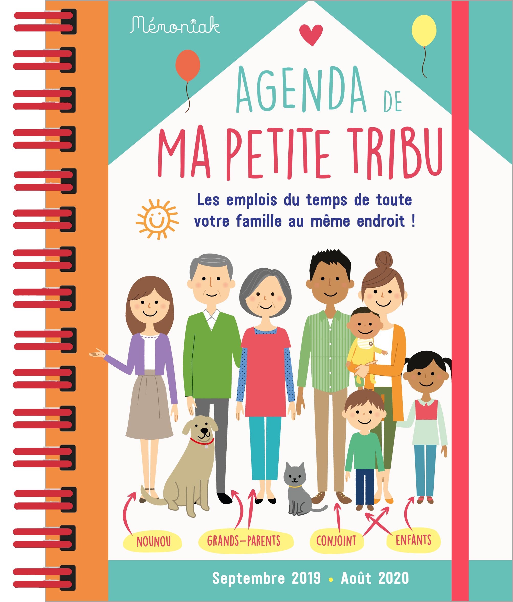 Agenda de ma petite tribu Mémoniak 2019-2020